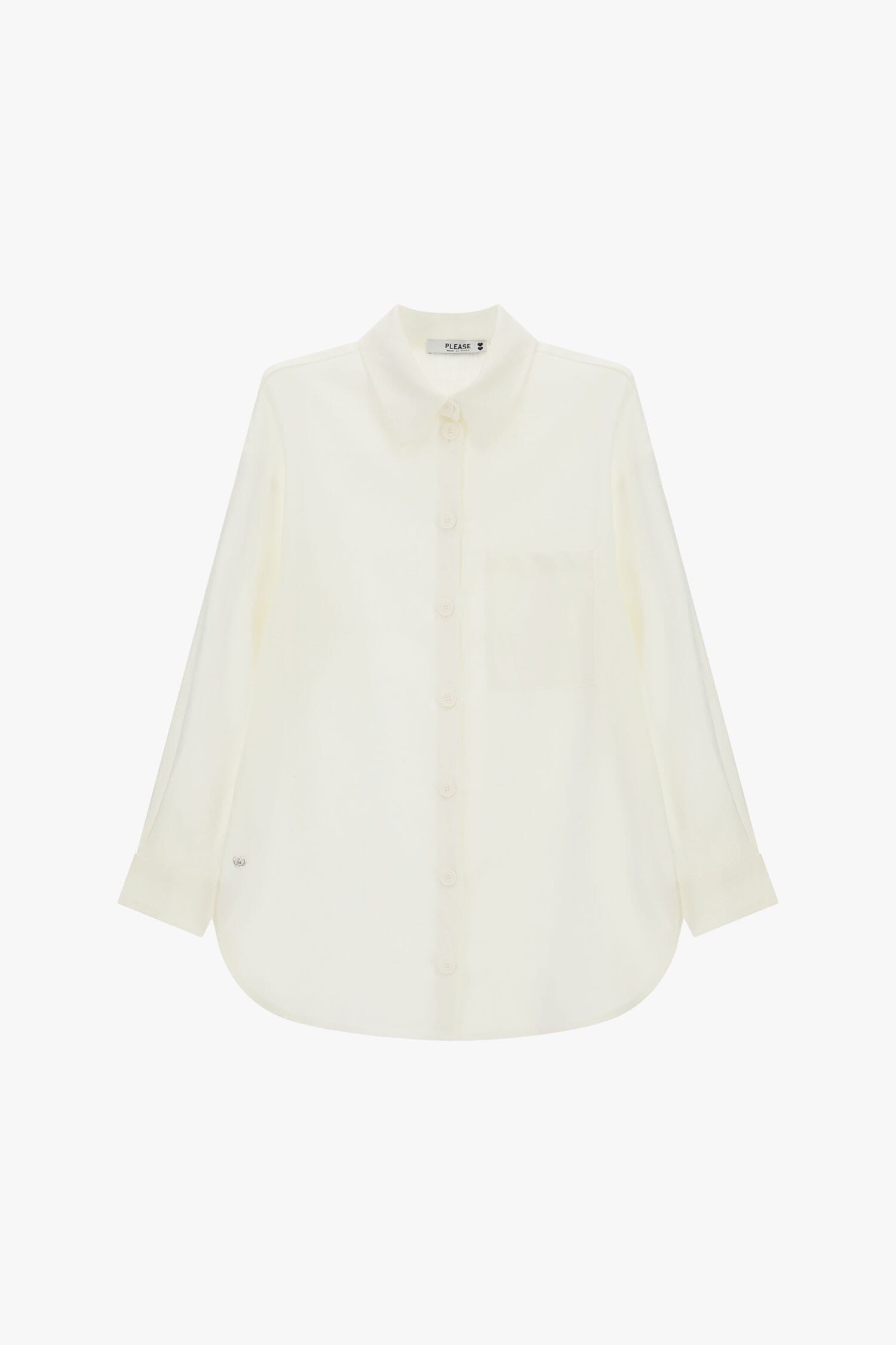 Camicia Regular-Fit Taschino Frontale E Maniche Lunghe Please