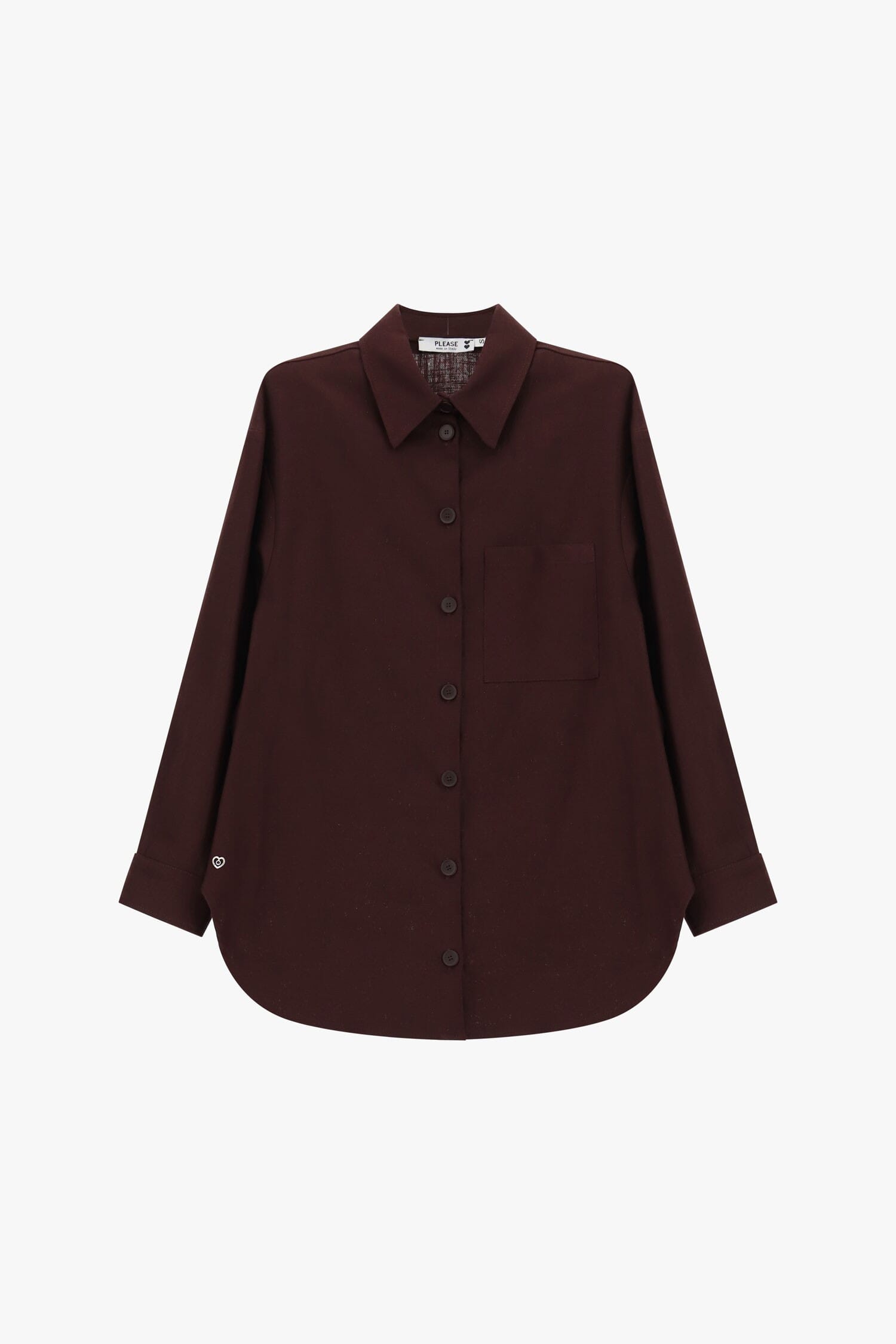 Camicia Regular-Fit Taschino Frontale E Maniche Lunghe Please