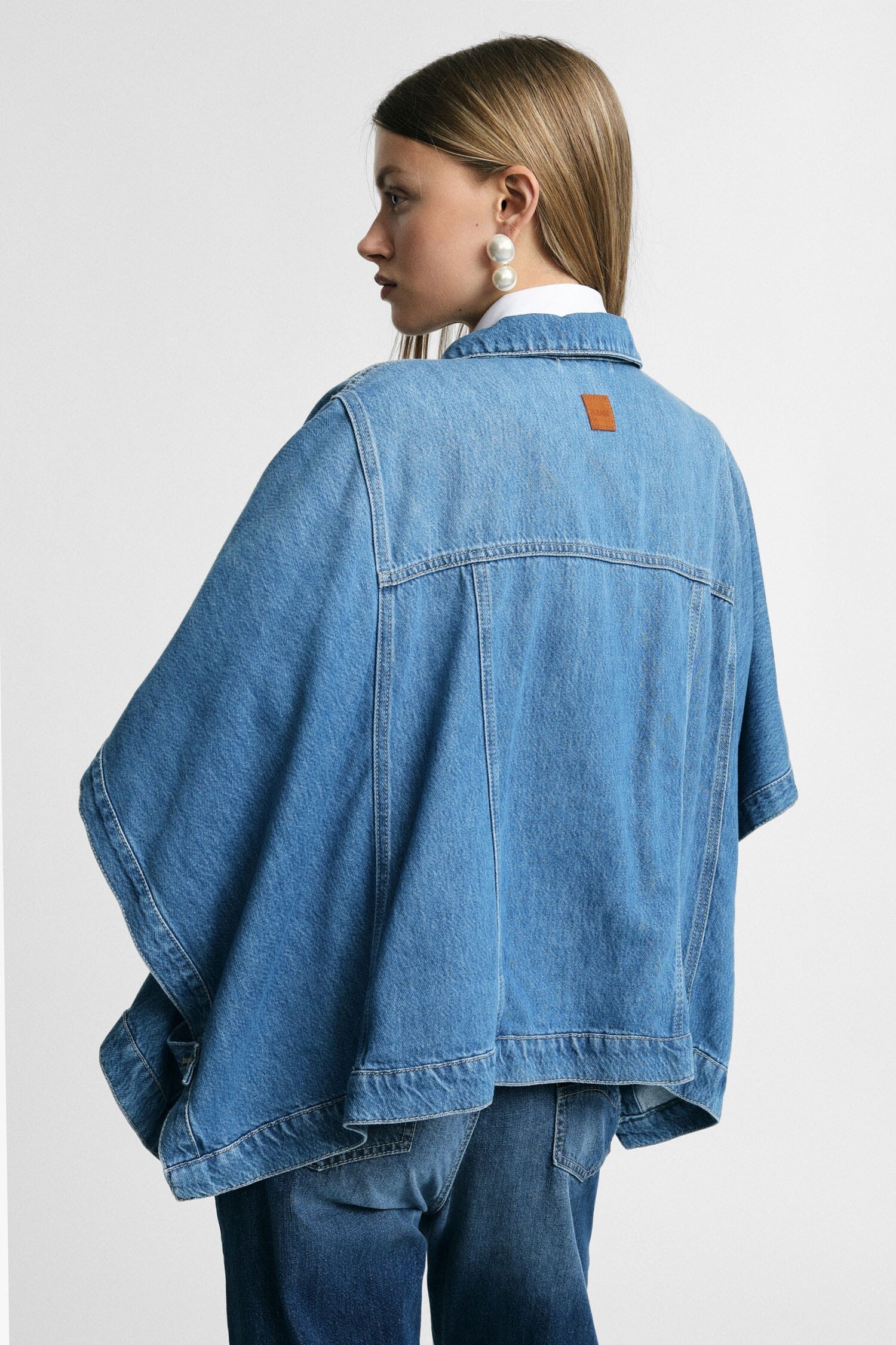 Giacca Denim Oversize Con Maniche Ampie Please