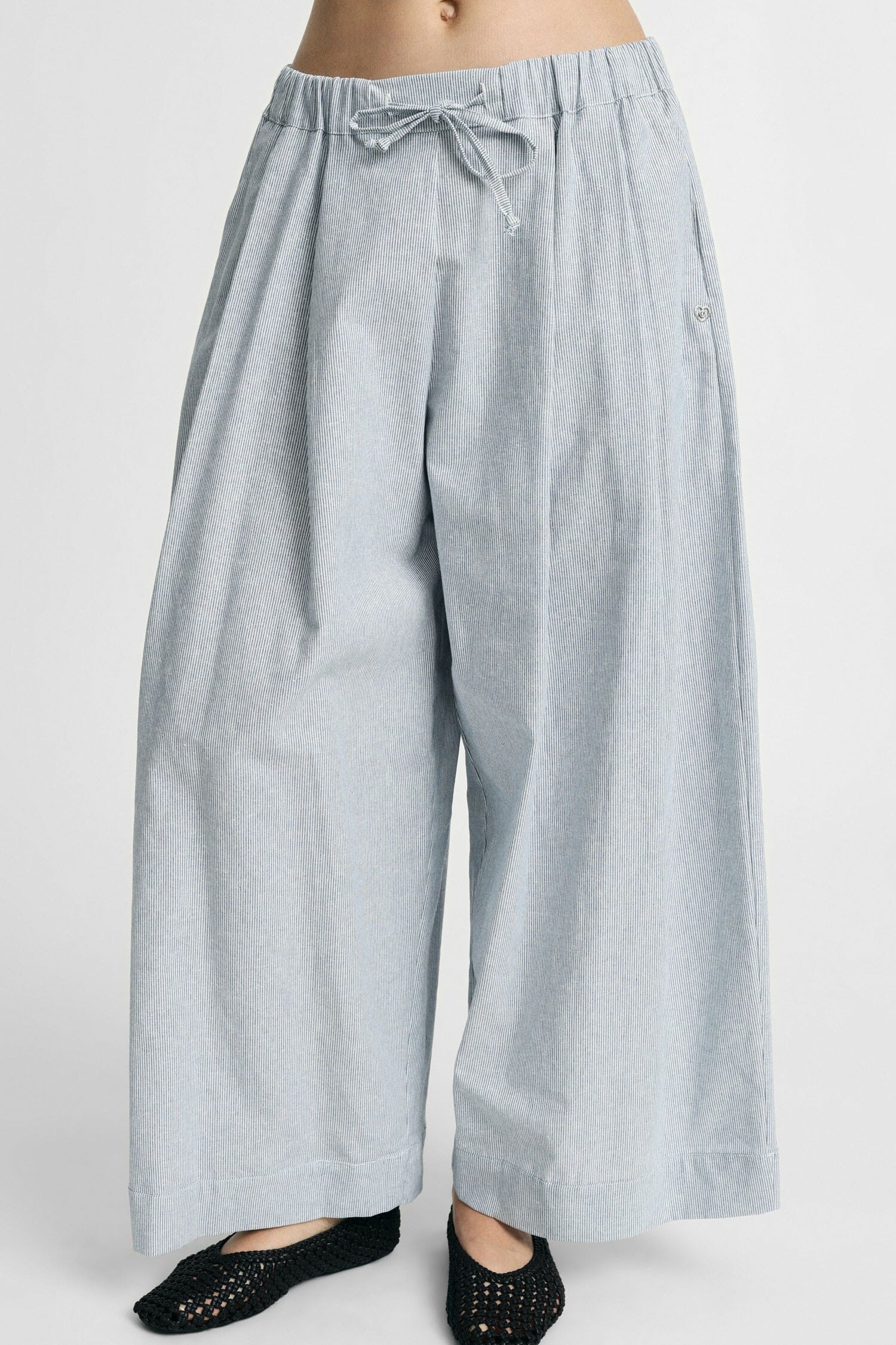 Wide Palace Trousers With Elastic And Drawstring Please