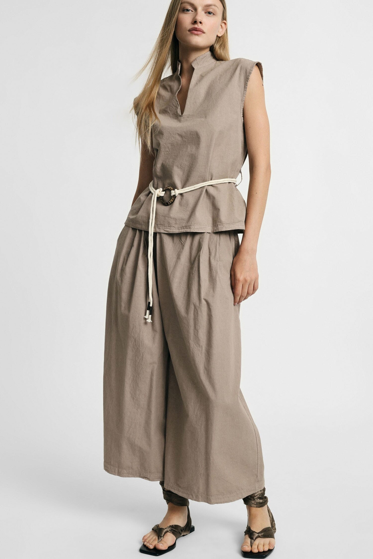 Palazzo Trousers Elasticised Waist And Side Pockets Please