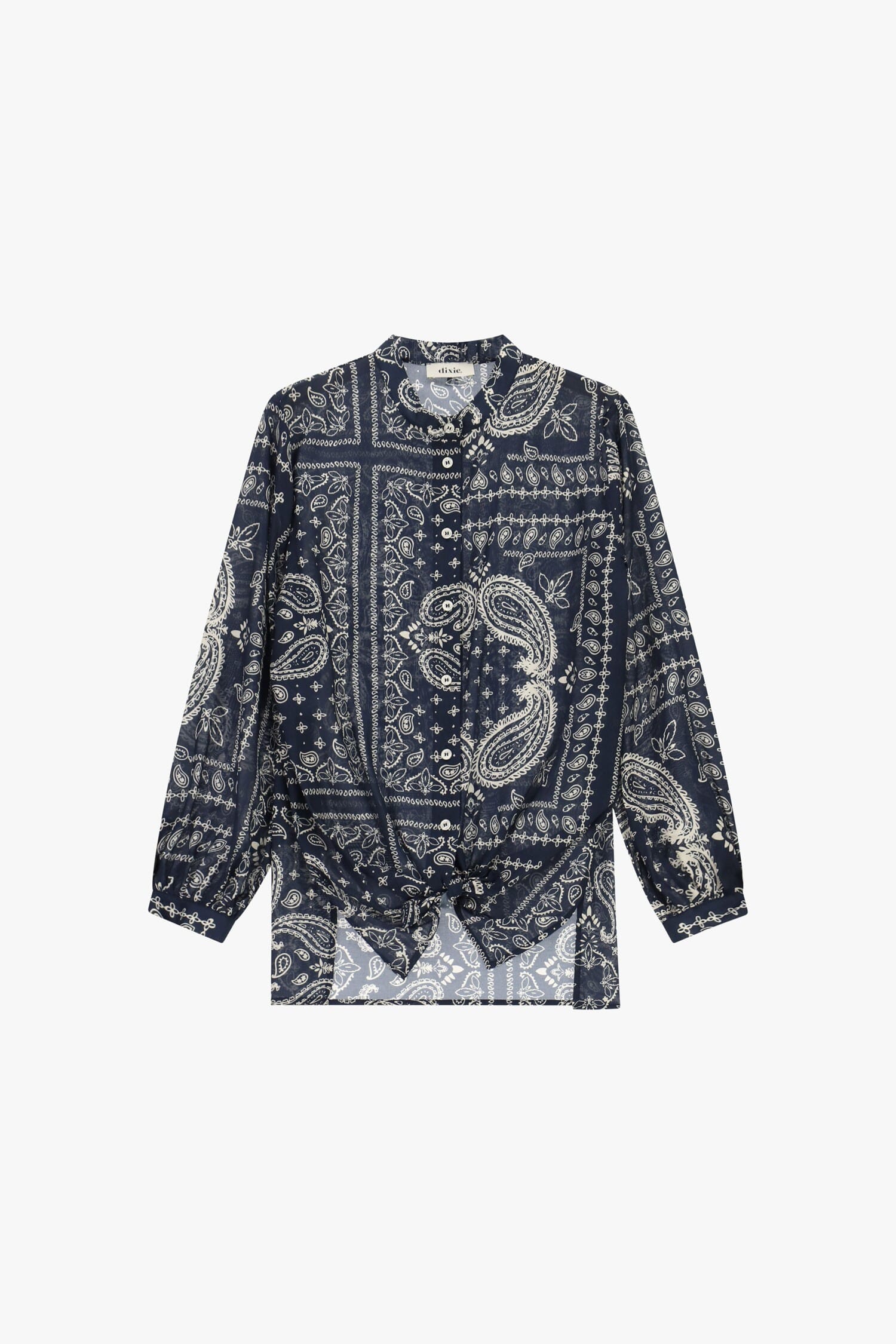 Camicia Regular Fit Fantasia Paisley Nodo Frontale Dixie