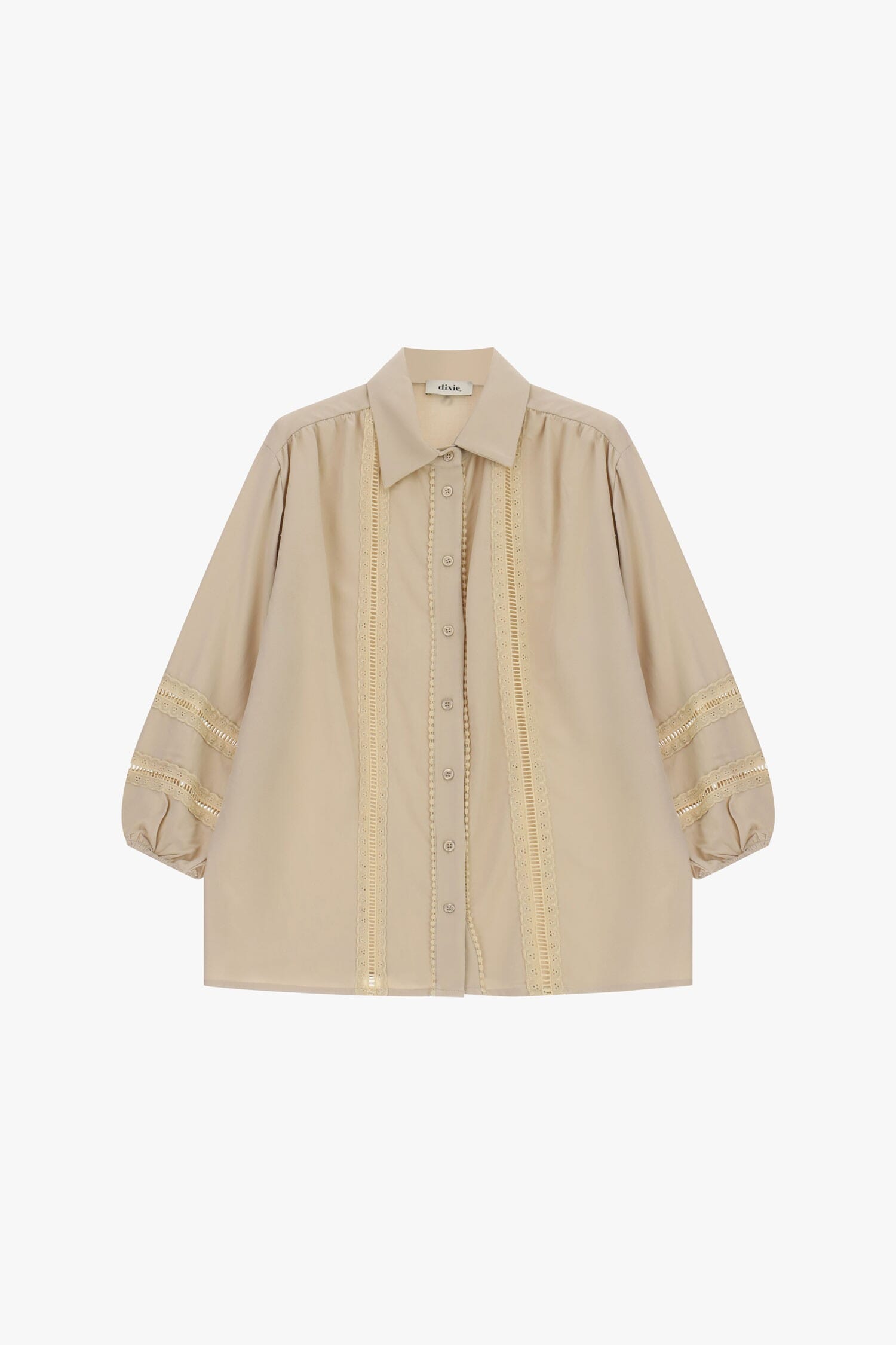 Camicia Ampia Con Inserti In Pizzo Traforato Dixie