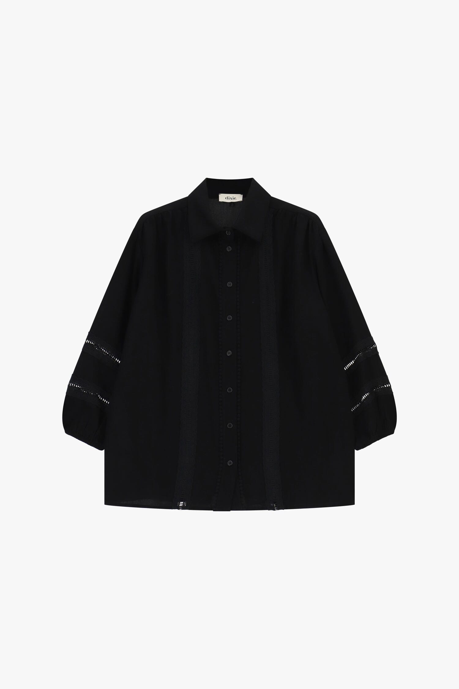 Camicia Ampia Con Inserti In Pizzo Traforato Dixie
