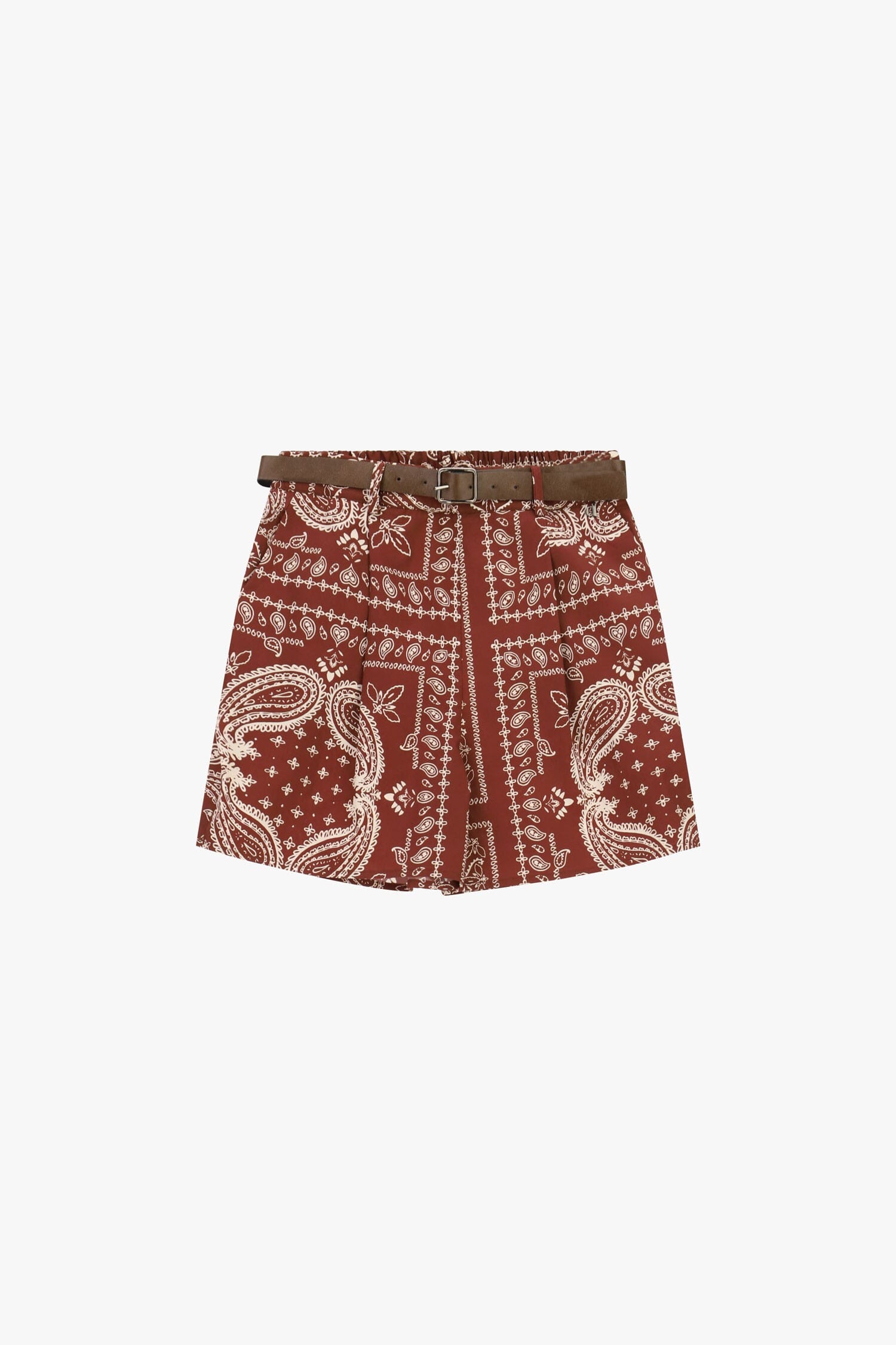 Short à coupe régulière avec ceinture et imprimé cachemire Dixie