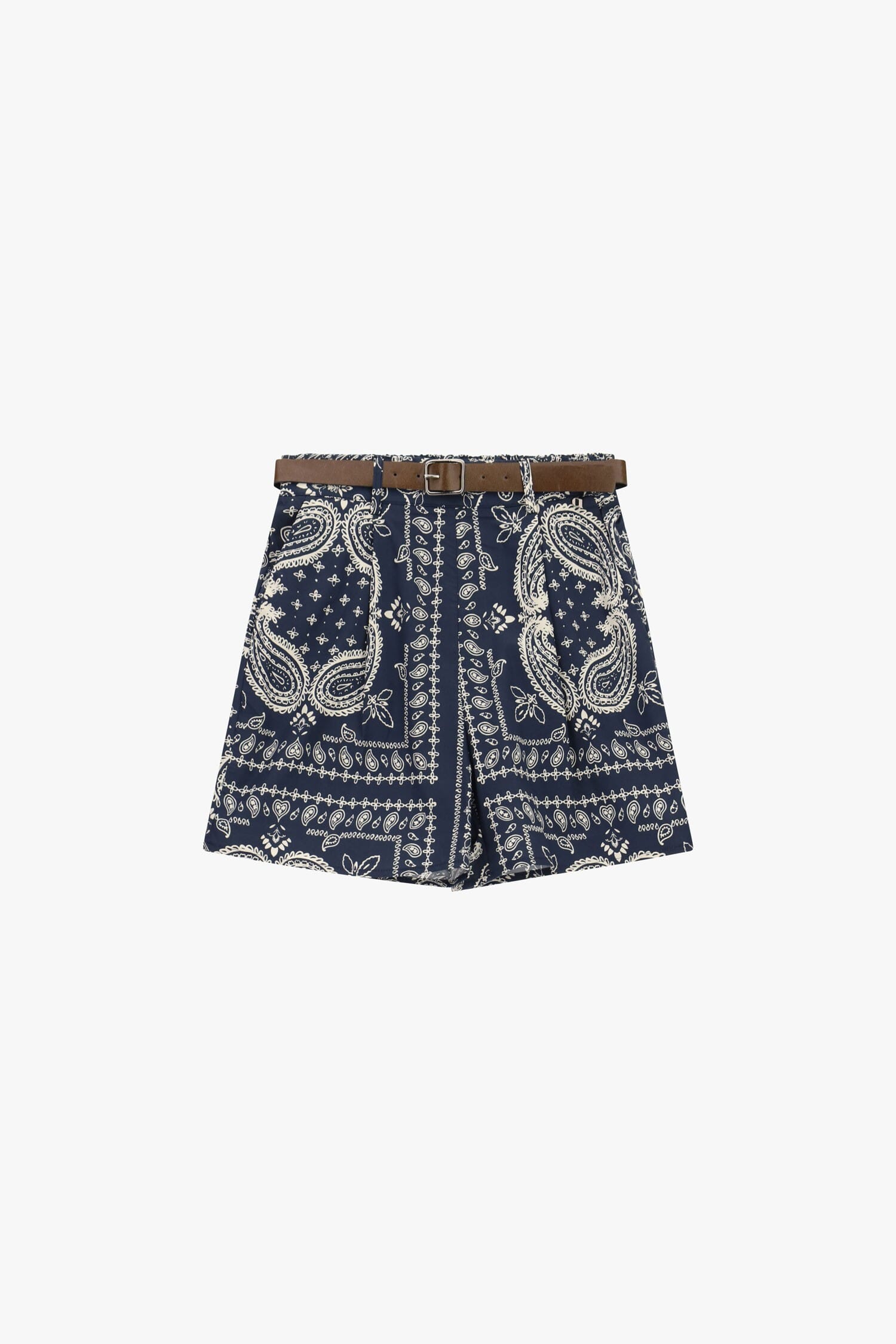 Short à coupe régulière avec ceinture et imprimé cachemire Dixie