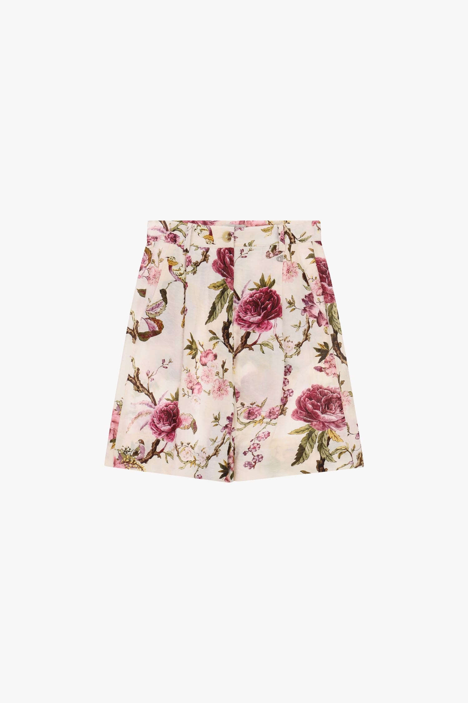 Bermuda à imprimé floral avec pinces et poches Dixie