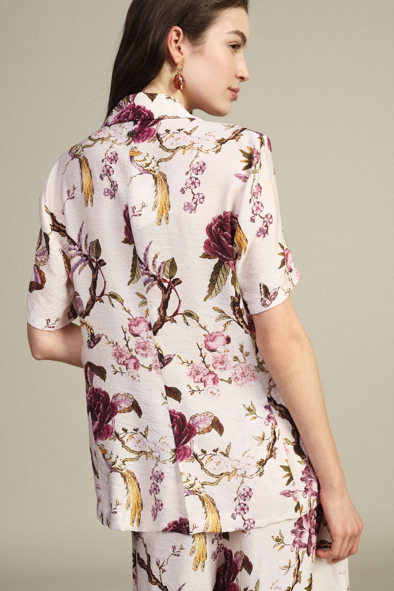 Blazer à manches courtes à motif floral Dixie