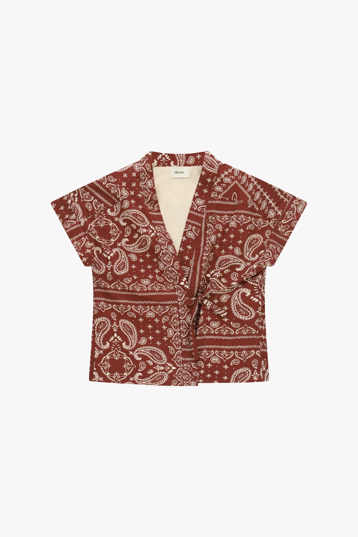 Gilet court avec motif Paisley et ceinture Dixie