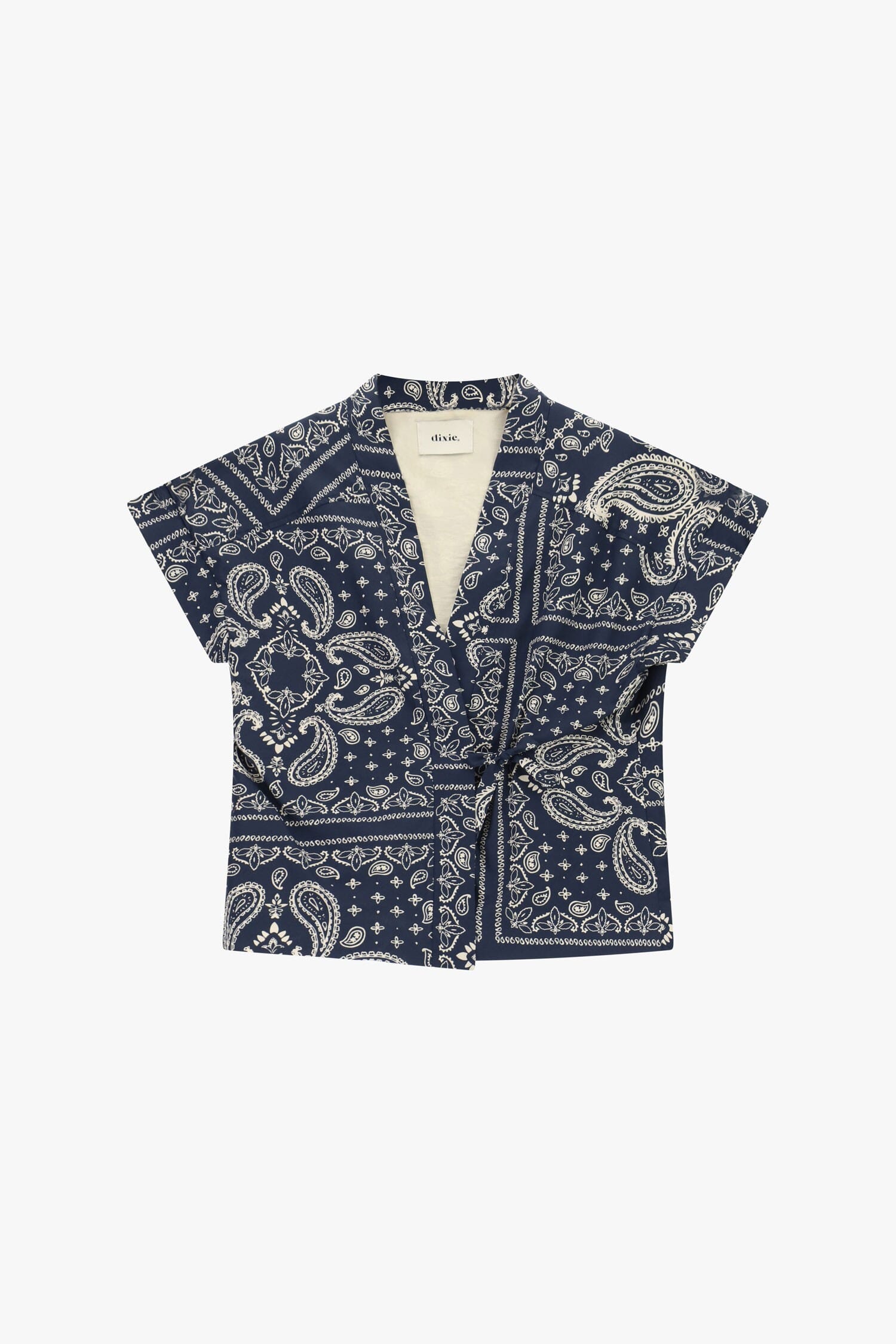 Gilet court avec motif Paisley et ceinture Dixie