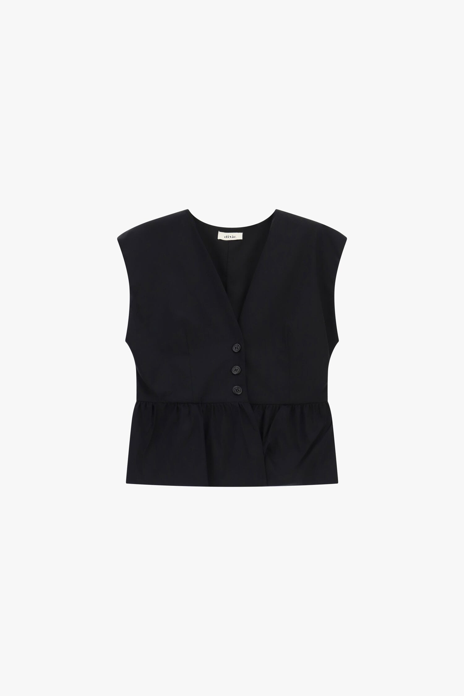 Gilet court Dixie à boutons et volants