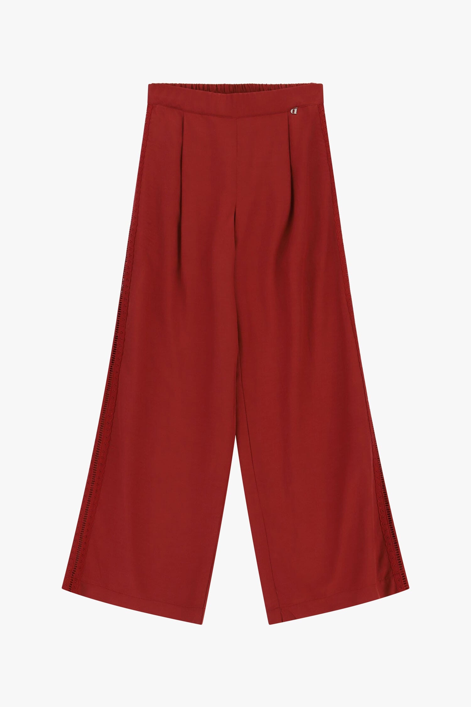 Pantalon palazzo taille haute avec empiècements perforés Dixie