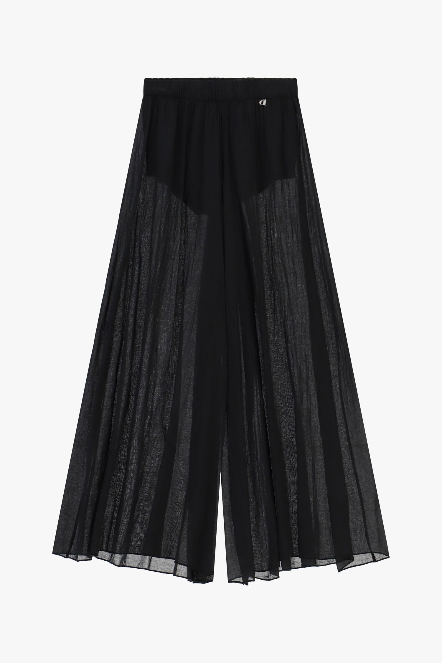 Pantalon palazzo à jambe large Dixie avec taille élastiquée