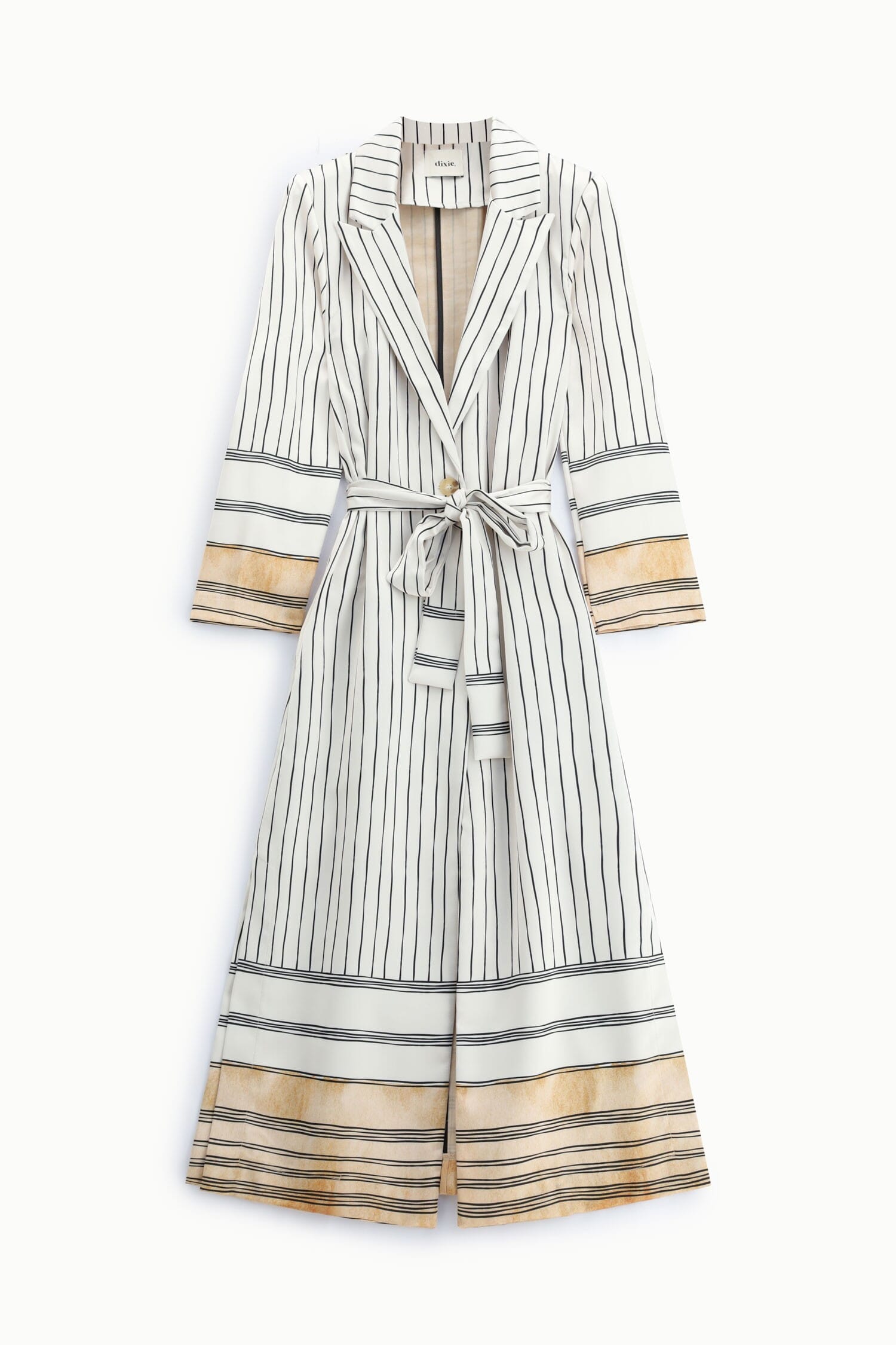 Trench rayé mi-long avec ceinture Dixie