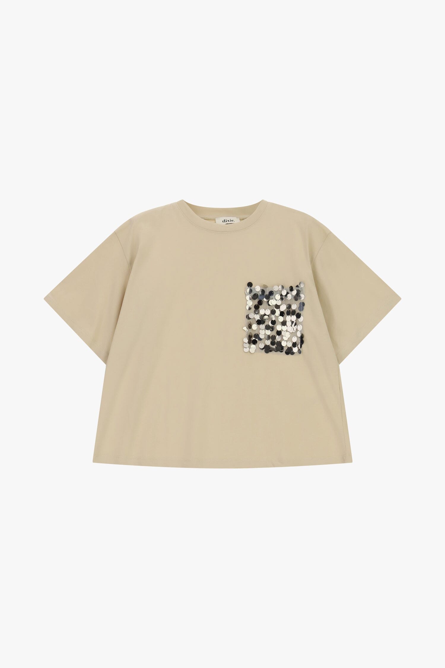 T-Shirt With Patch Pocket And Sequins Dixie