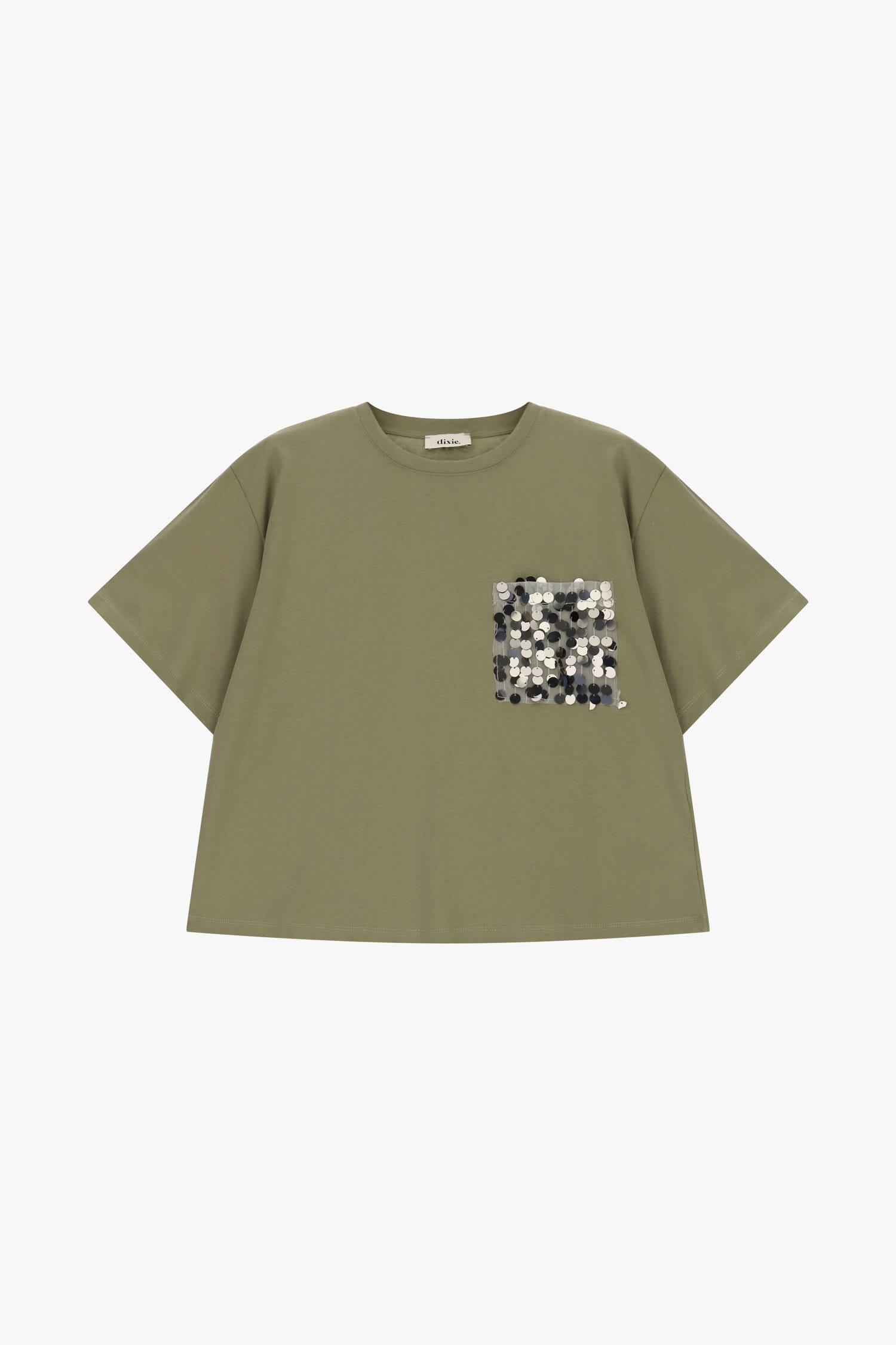 T-Shirt With Patch Pocket And Sequins Dixie