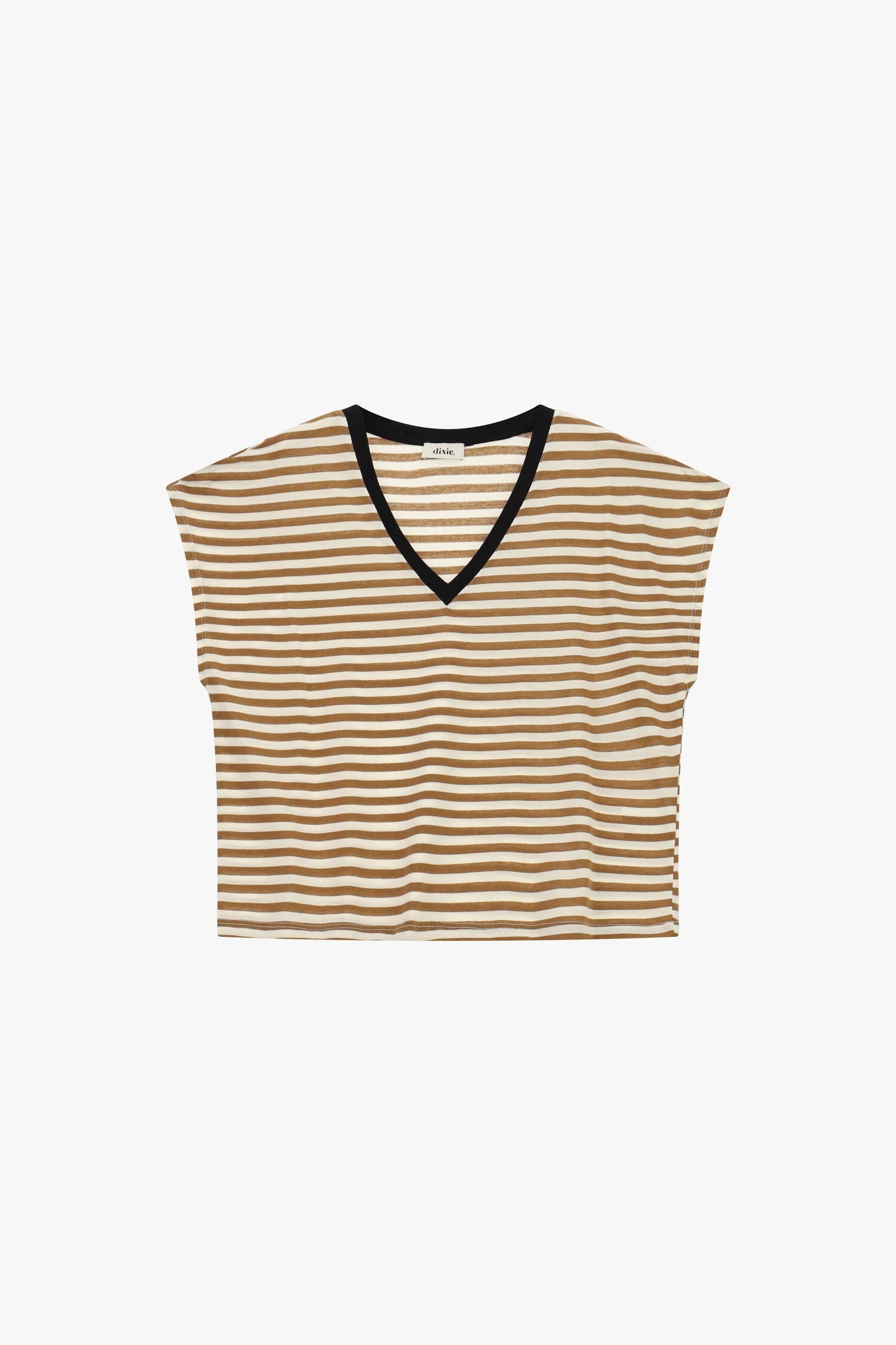 Dixie Striped V-neck Profiled Top