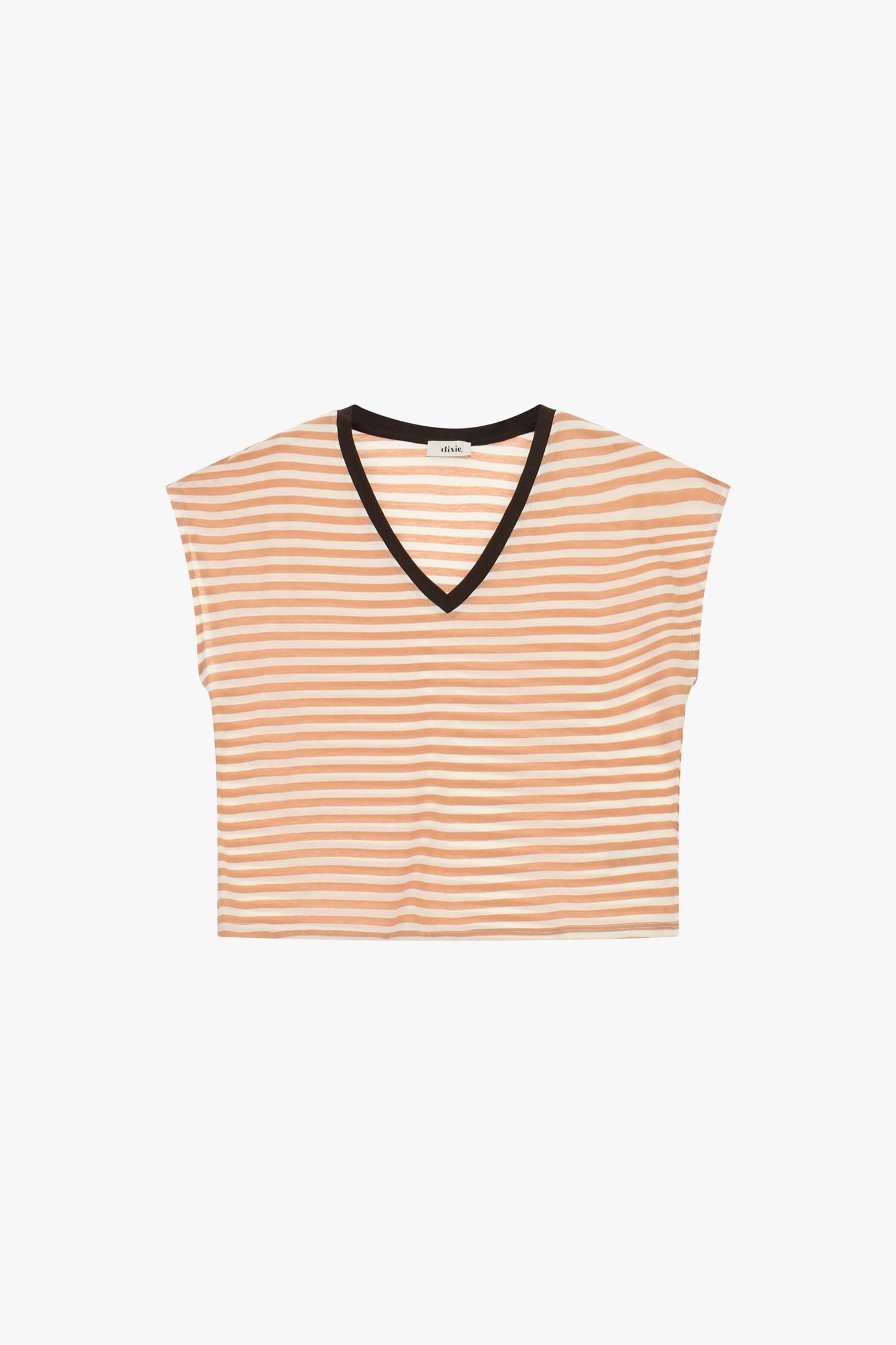 Dixie Striped V-neck Profiled Top