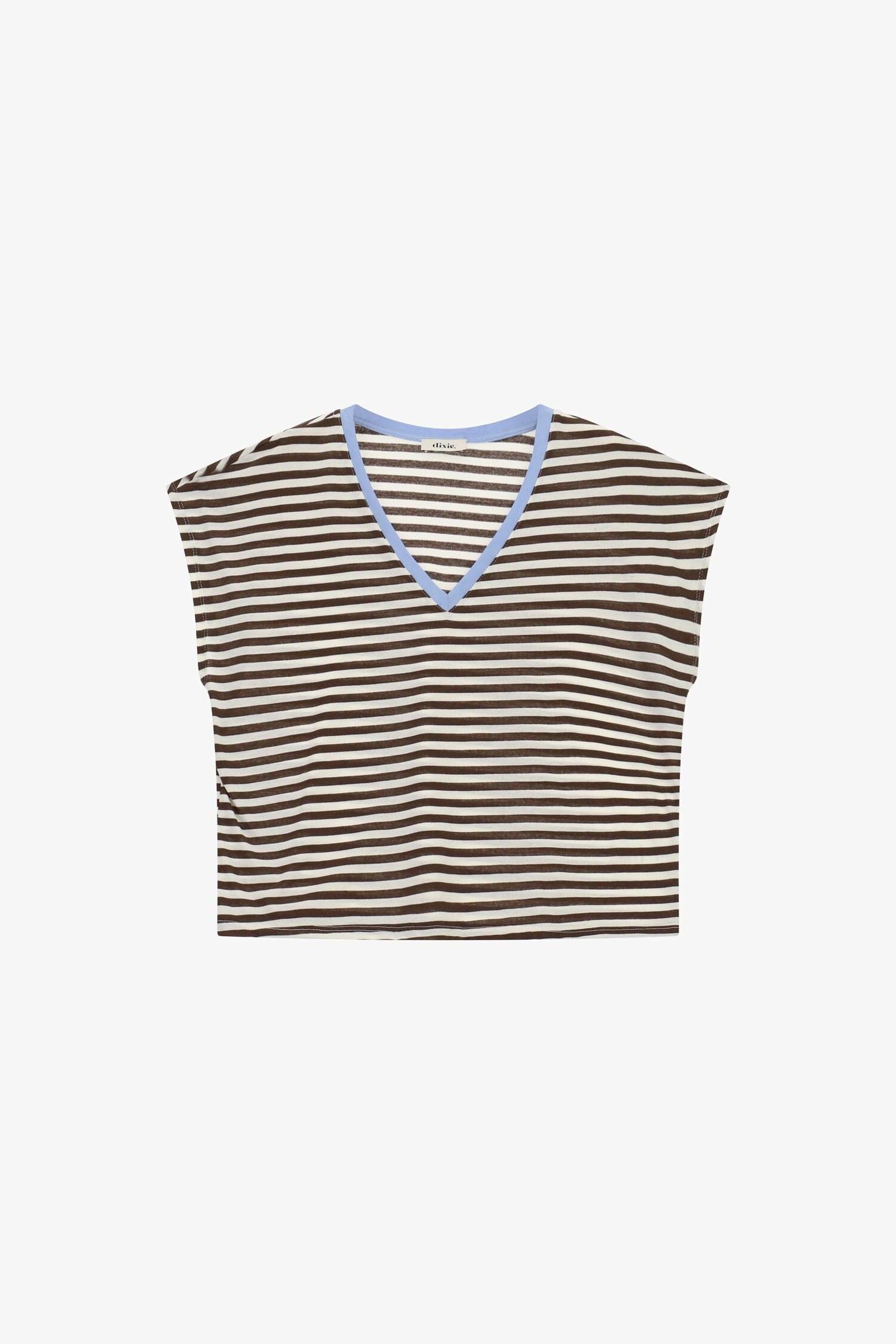 Dixie Striped V-neck Profiled Top