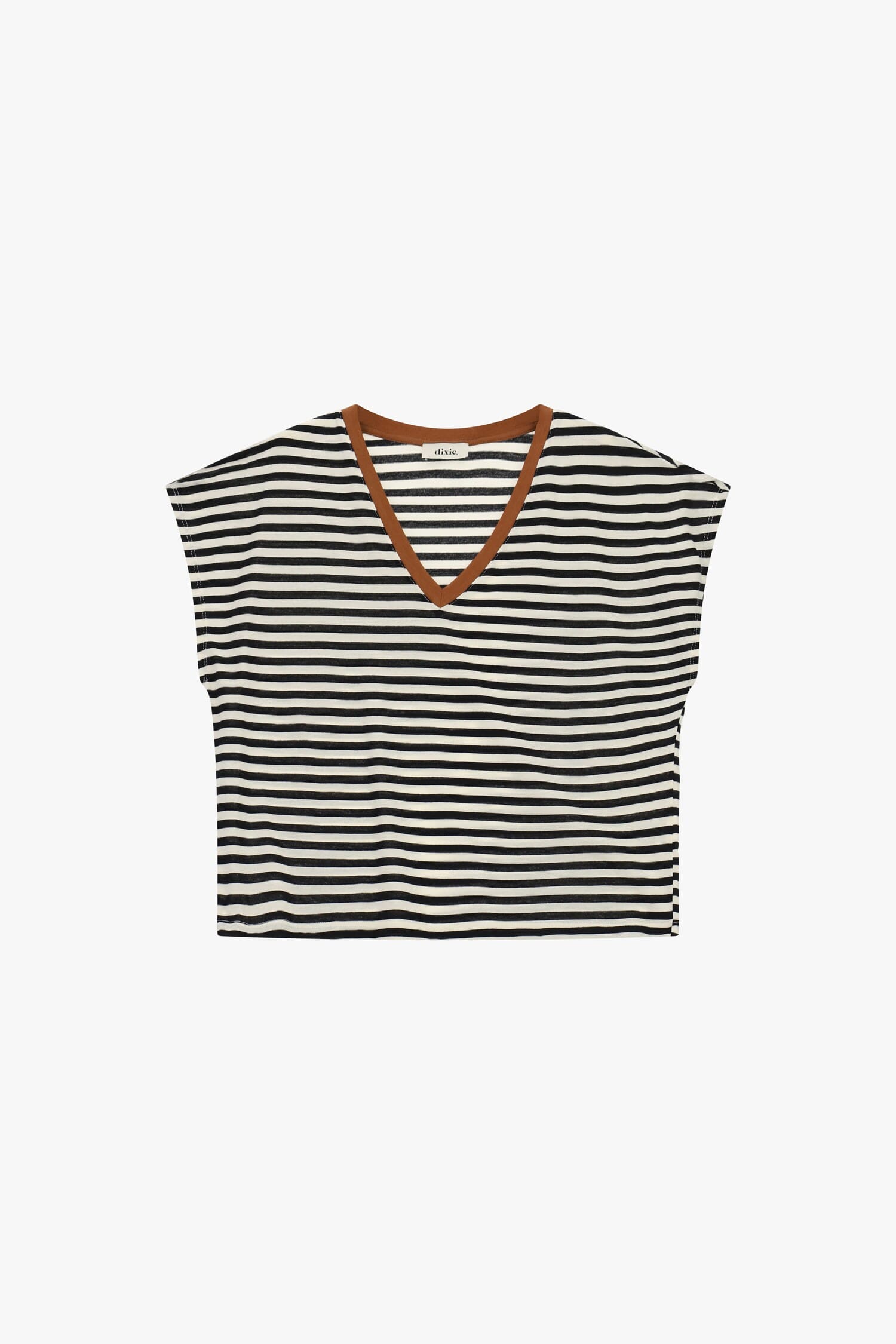 Dixie Striped V-neck Profiled Top