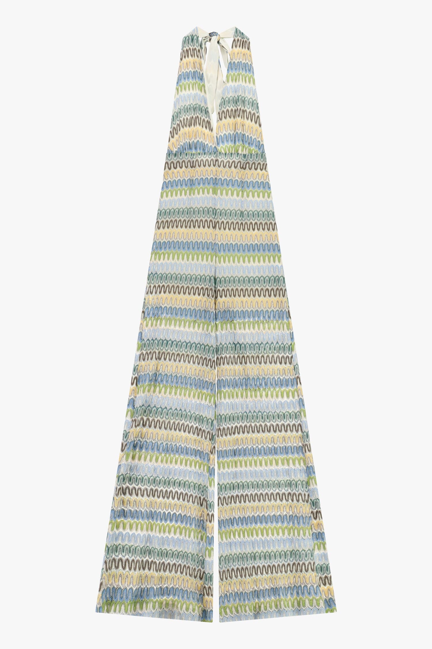 Combinaison à encolure profonde, motif zigzag et dos nu Dixie