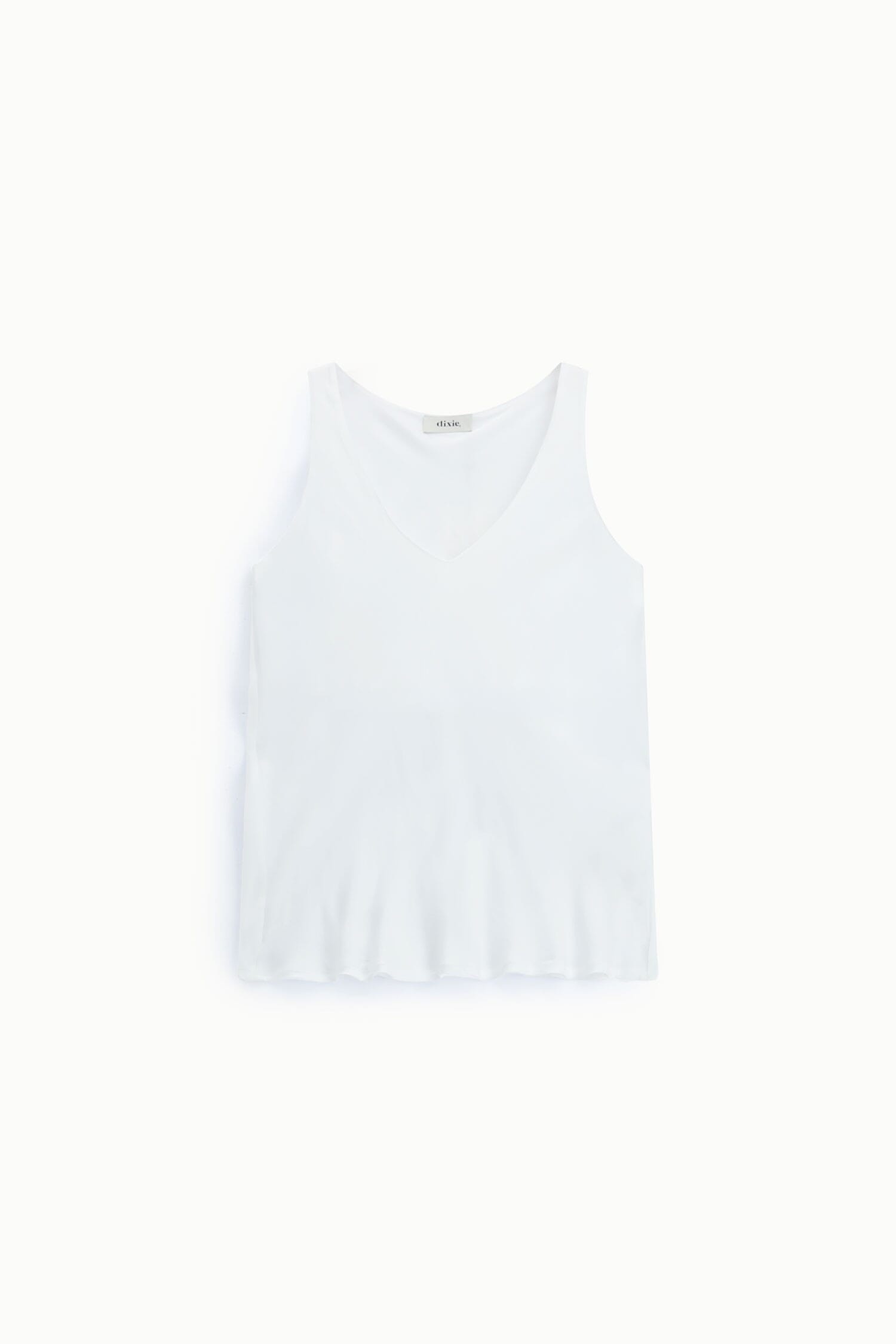 Top Scollo V Modello Svasato Senza Maniche Dixie