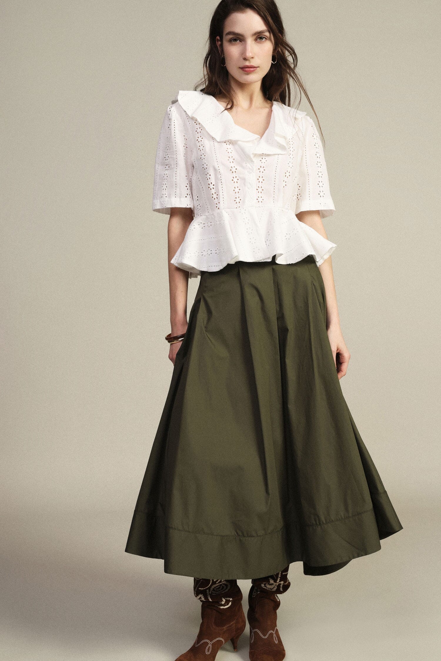 Dixie Tailoring Jupe midi plissée