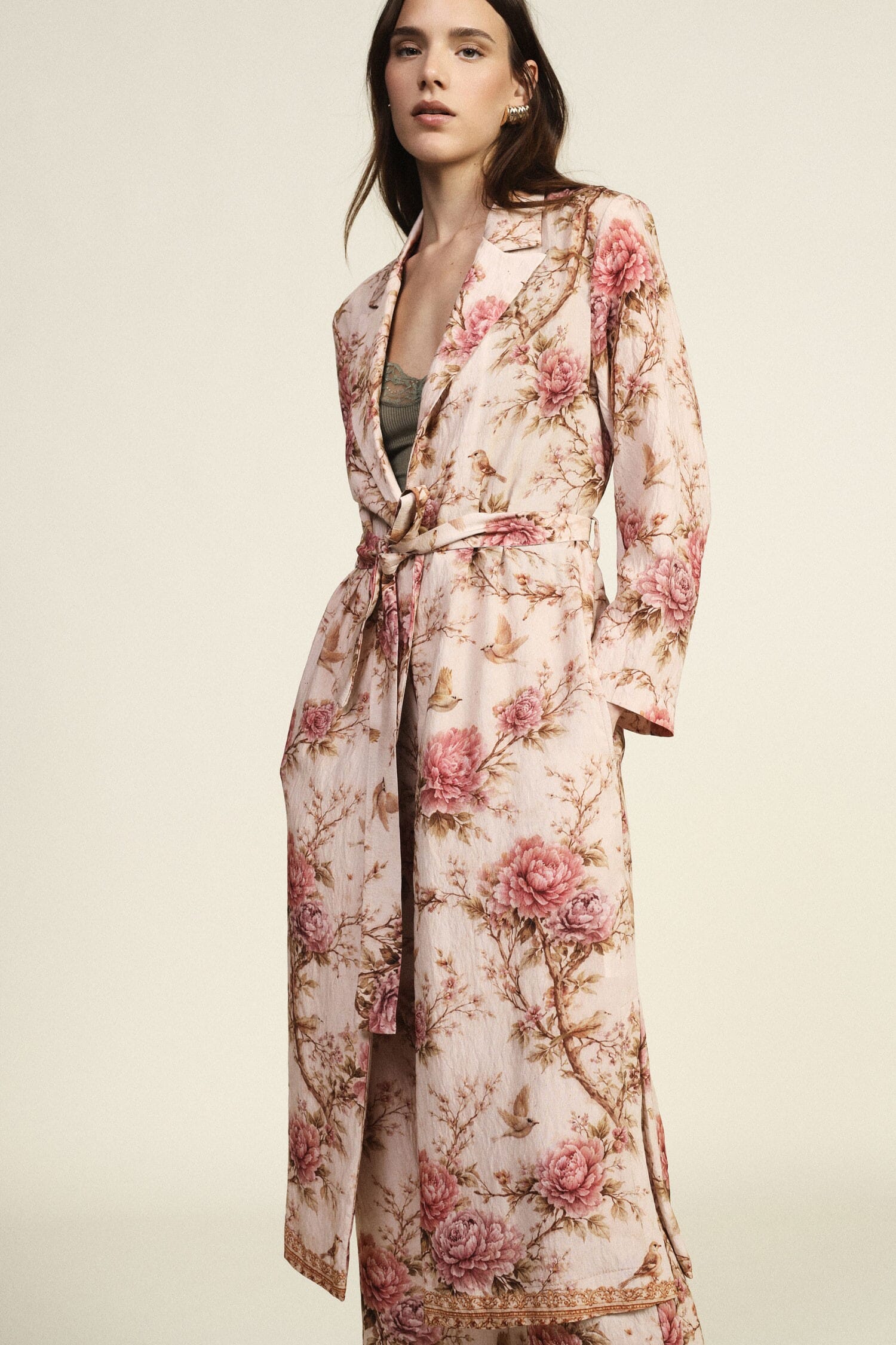 Long Floral Fantasy Top With Dixie Belt