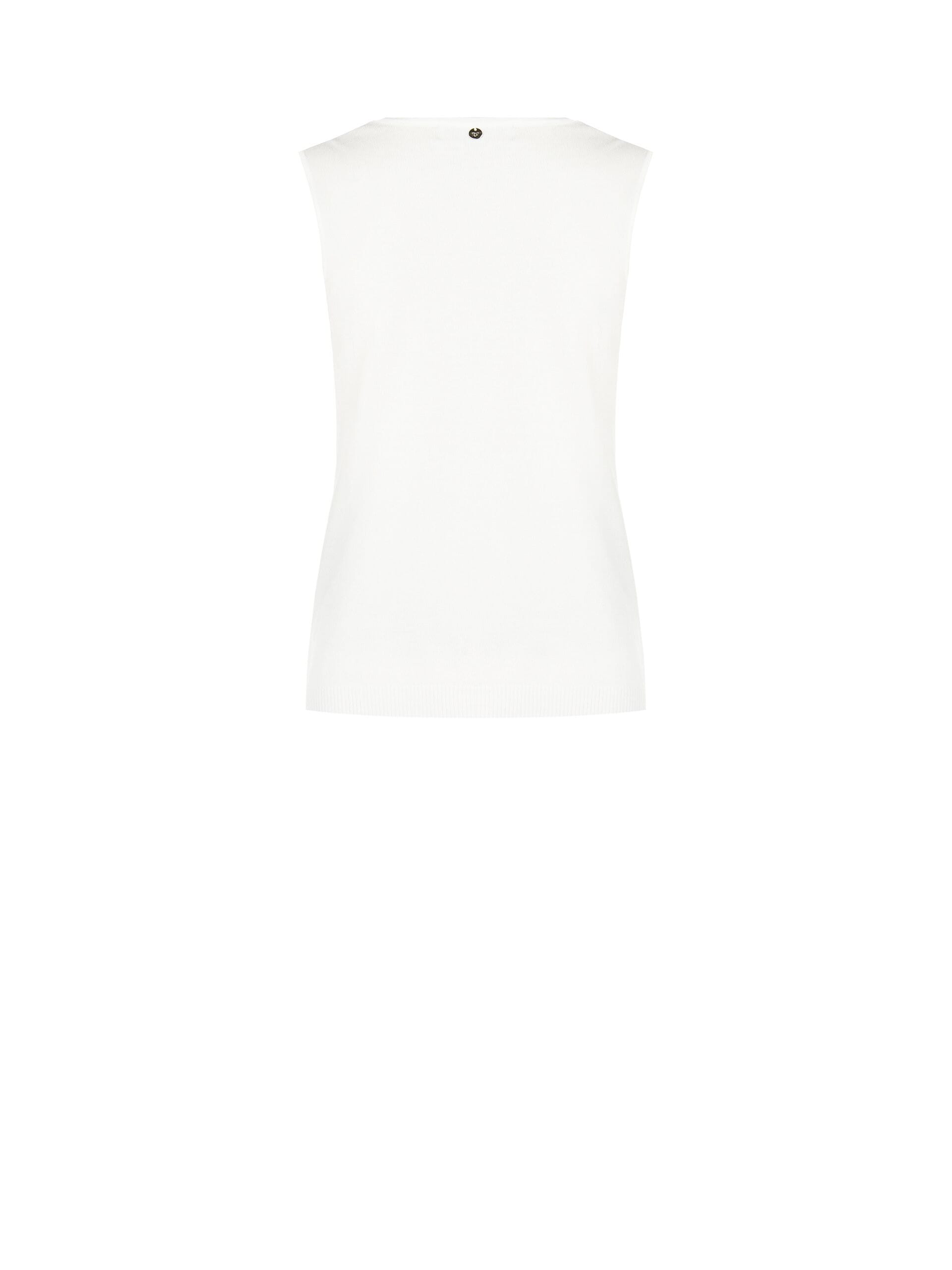 Top In Maglia In Misto Viscosa Con Perle E Cristalli Rinascimento