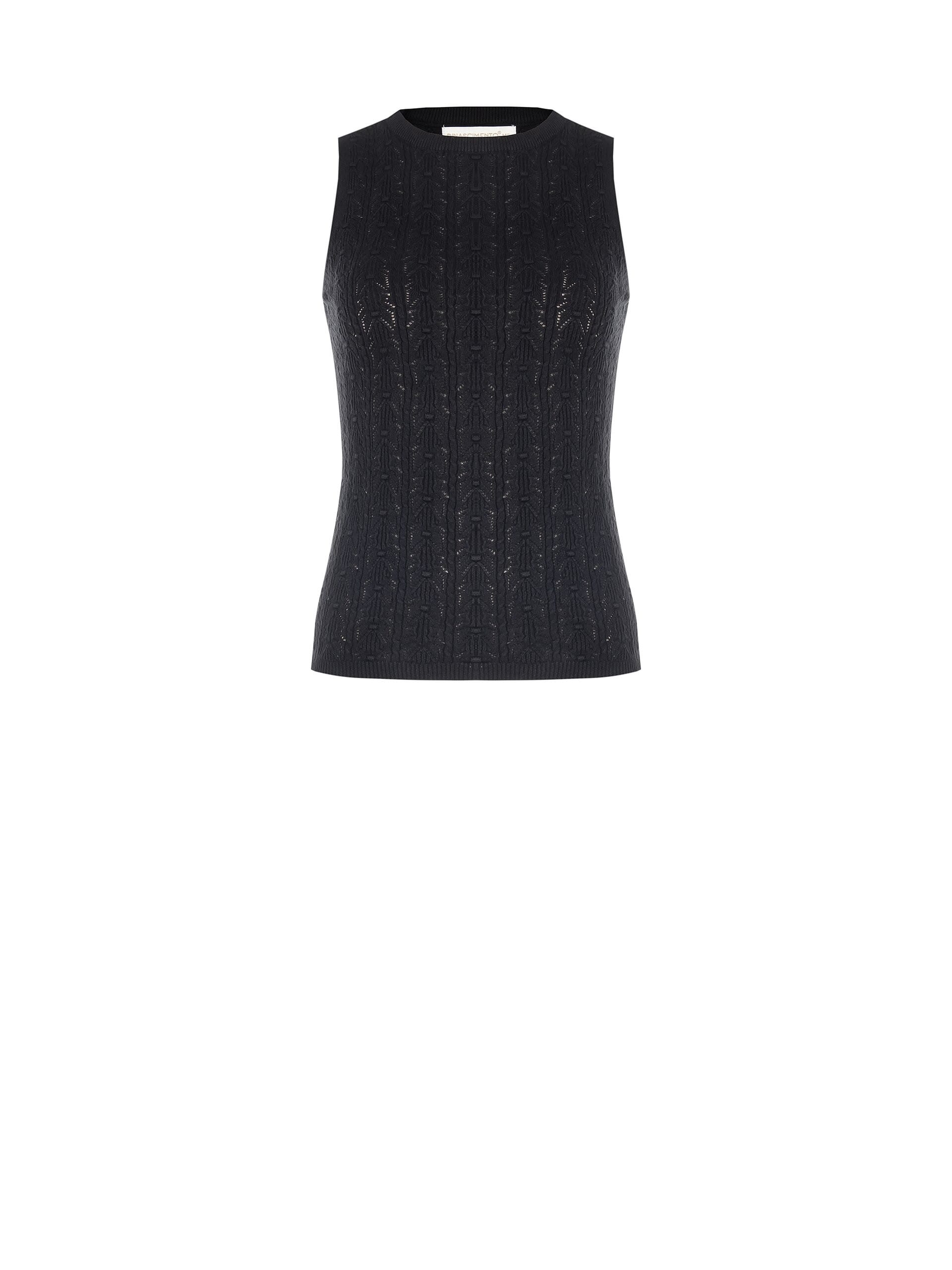 Top Tricot In Cotone Accollato Rinascimento