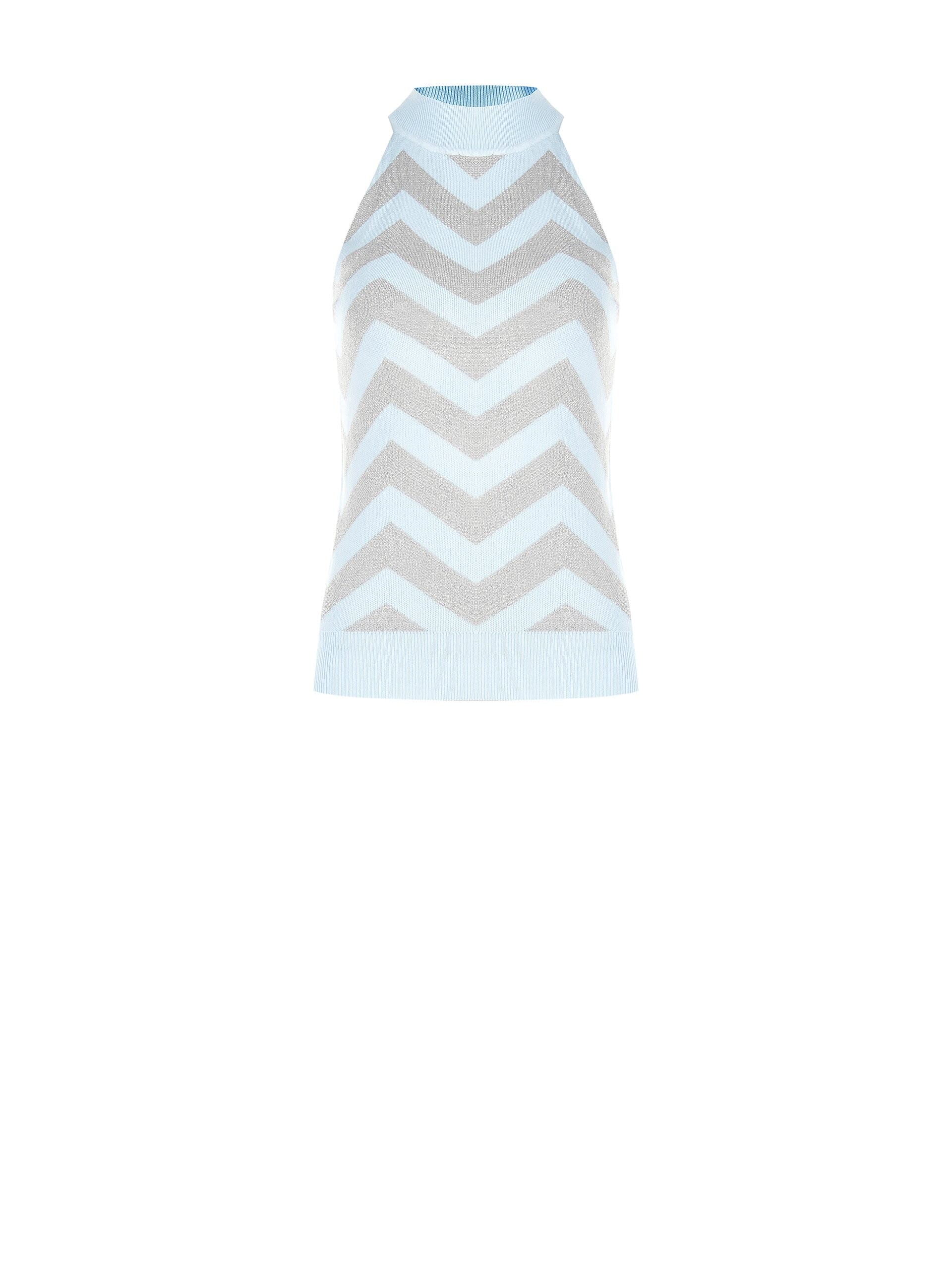 Top In Maglia Con Motivo Chevron E Filato In Lurex Rinascimento