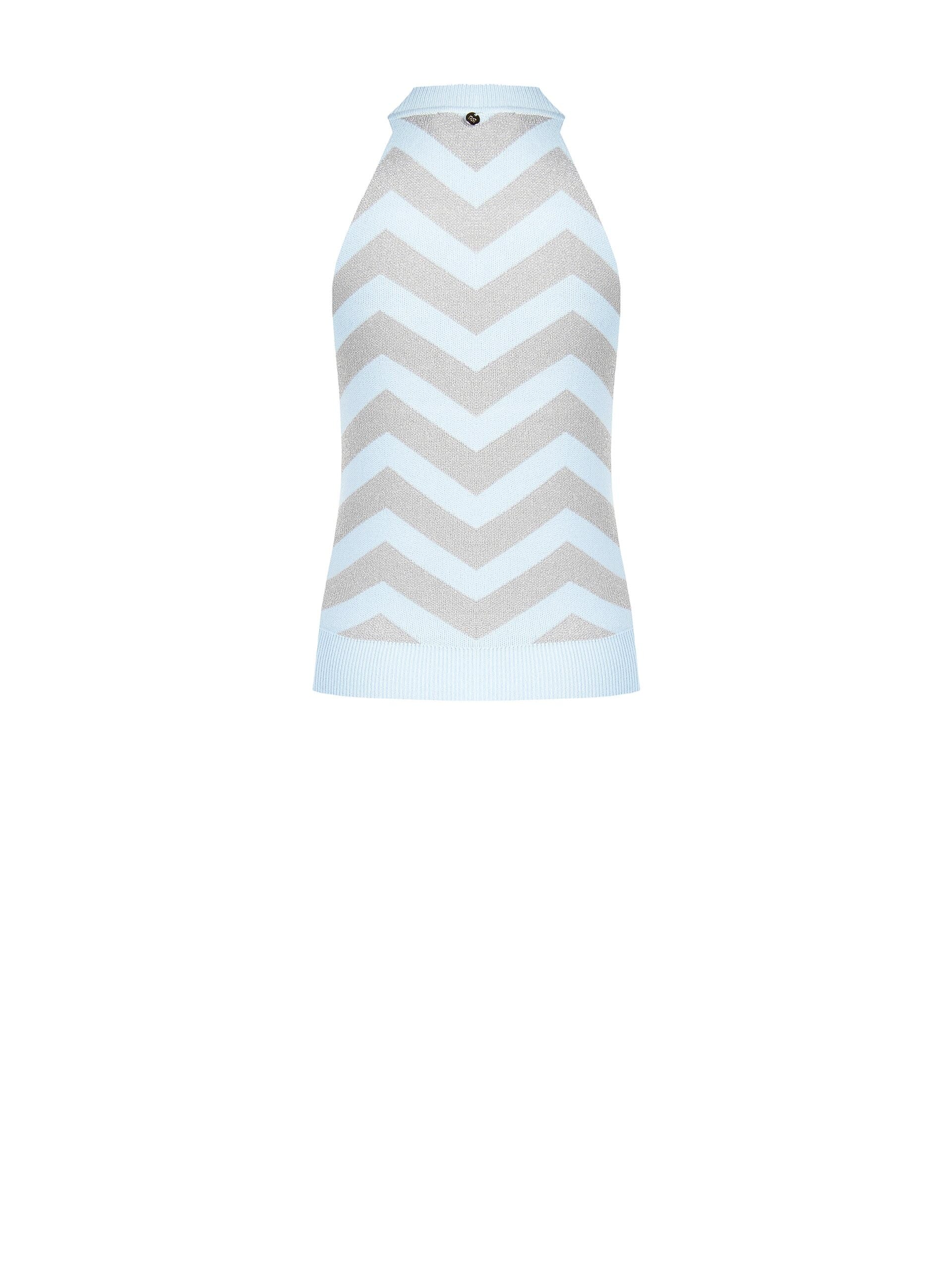 Top In Maglia Con Motivo Chevron E Filato In Lurex Rinascimento