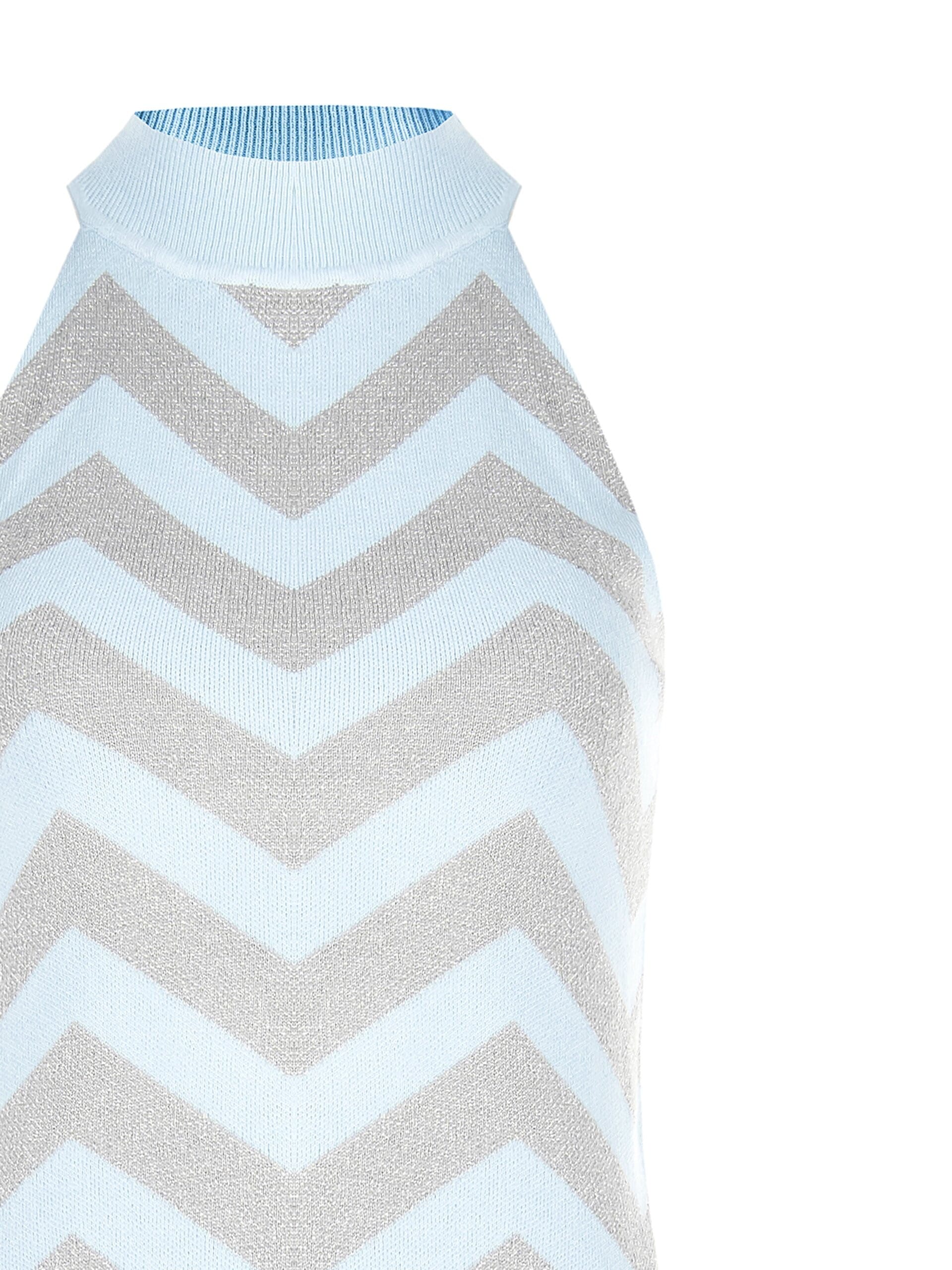 Top In Maglia Con Motivo Chevron E Filato In Lurex Rinascimento