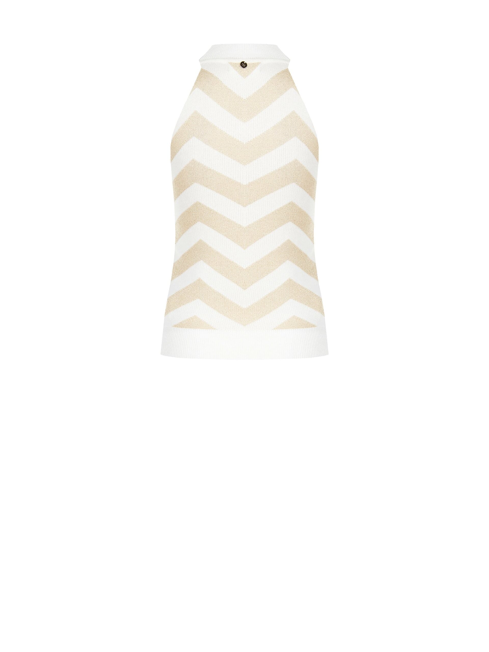 Top In Maglia Con Motivo Chevron E Filato In Lurex Rinascimento
