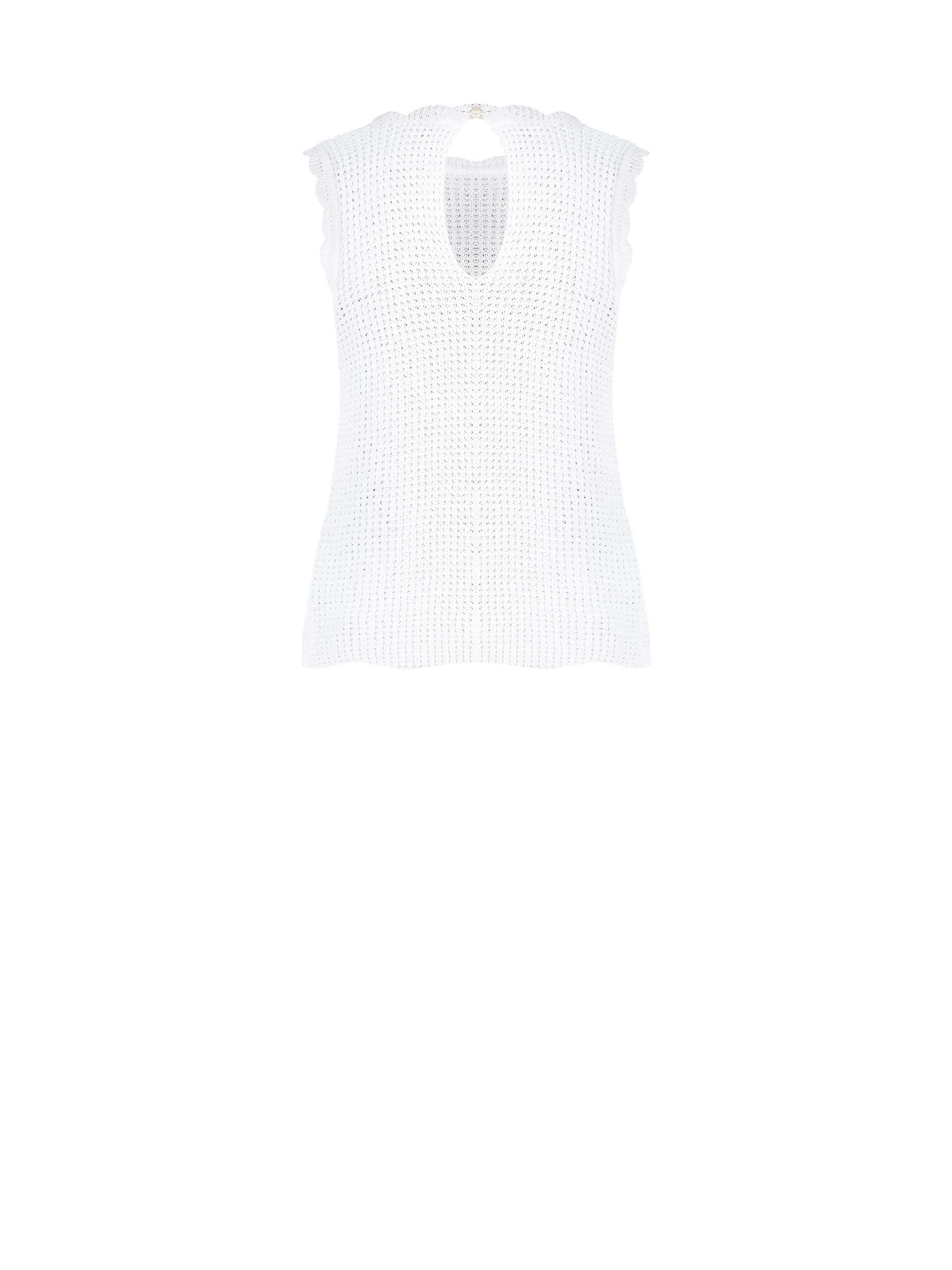 Top In Maglia Di Cotone Intrecciata E Traforata Rinascimento