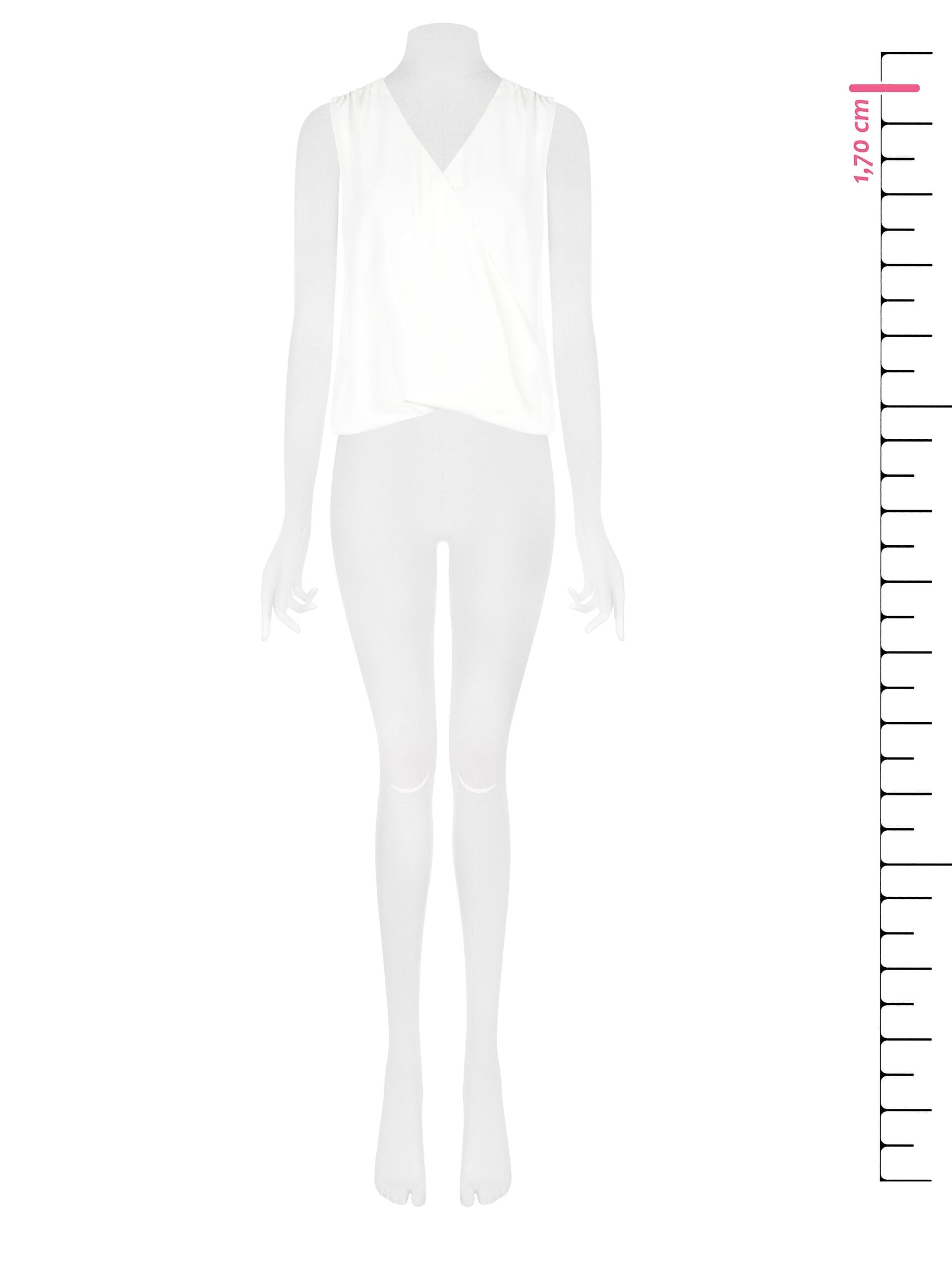 Blusa Fluida In Raso Opaco Con Scollo A V Ad Incrocio Rinascimento