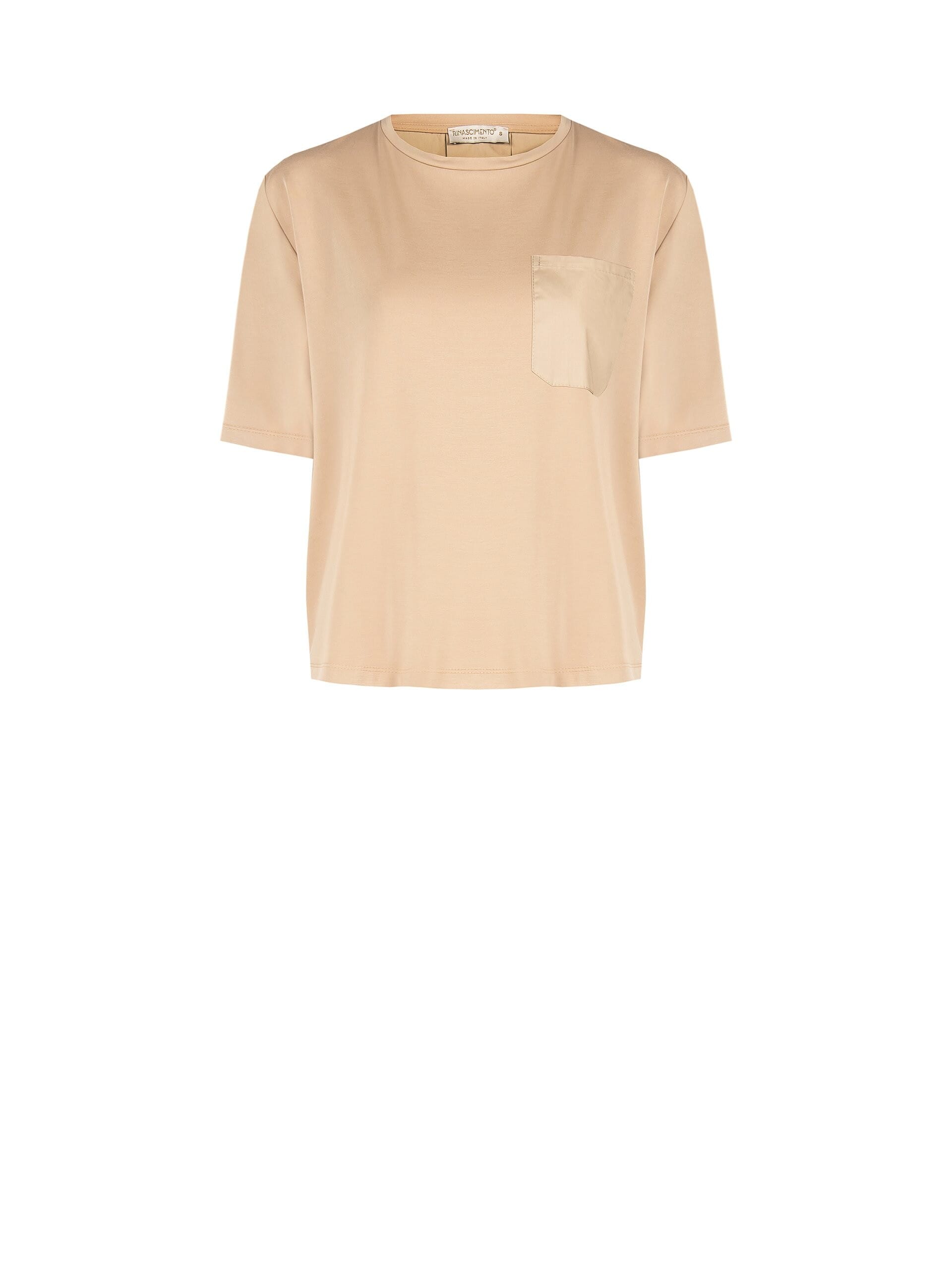 Blusa Ampia Jersey Davanti E Cotone Dietro Con Taschino Rinascimento