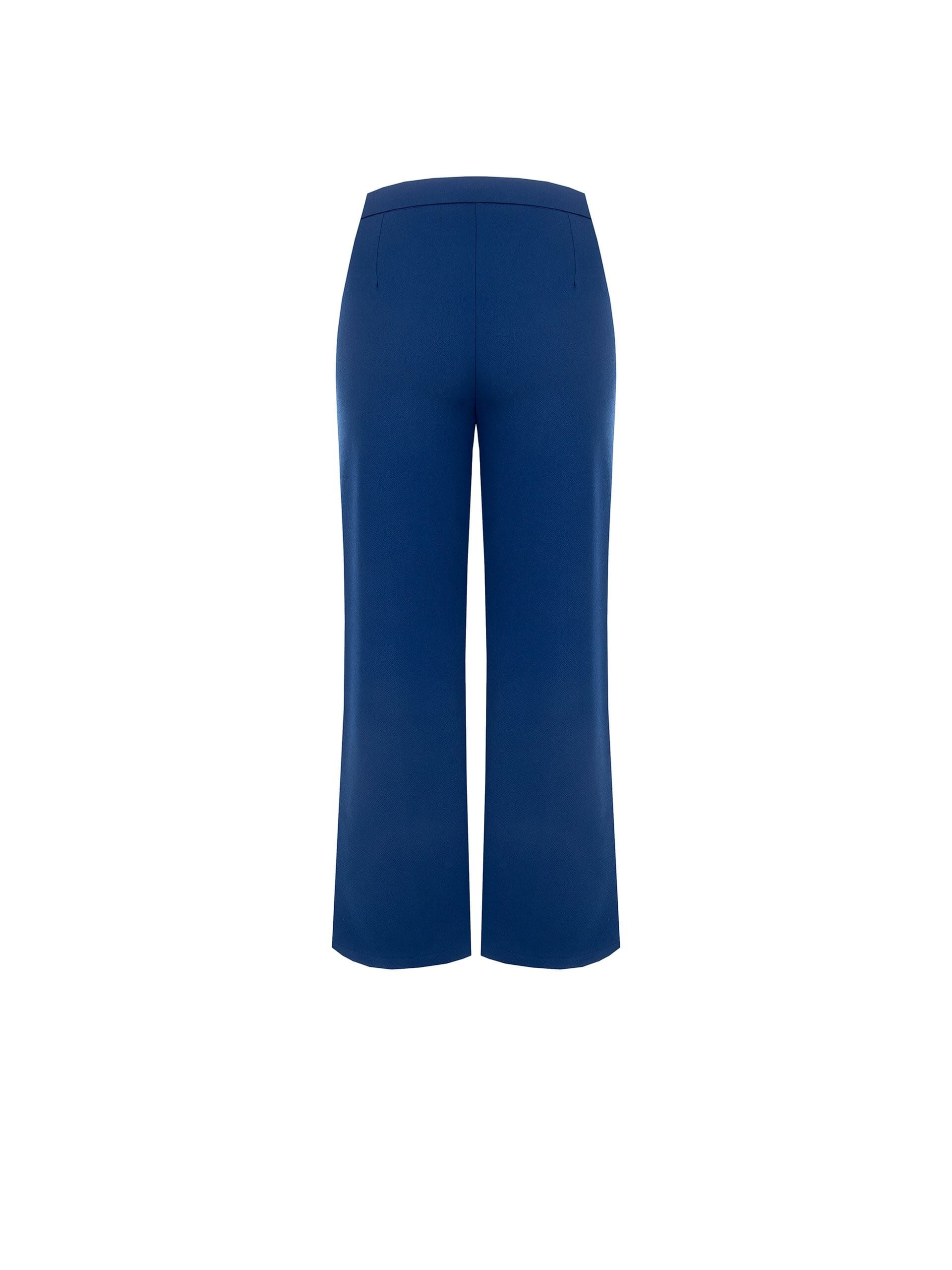 Pantaloni Cropped In Scuba Crepe Con Elastico In Vita Rinascimento