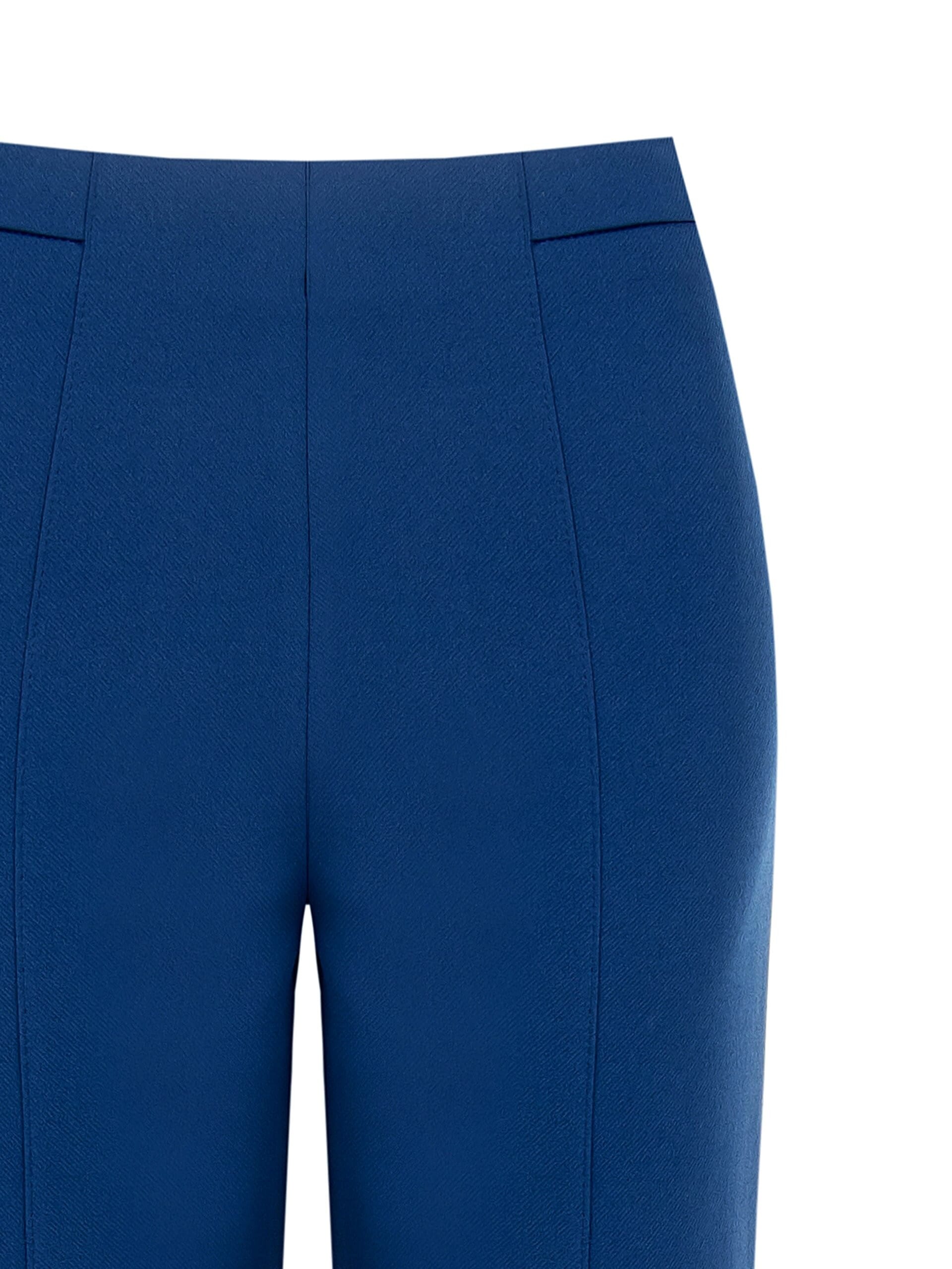 Pantaloni Cropped In Scuba Crepe Con Elastico In Vita Rinascimento