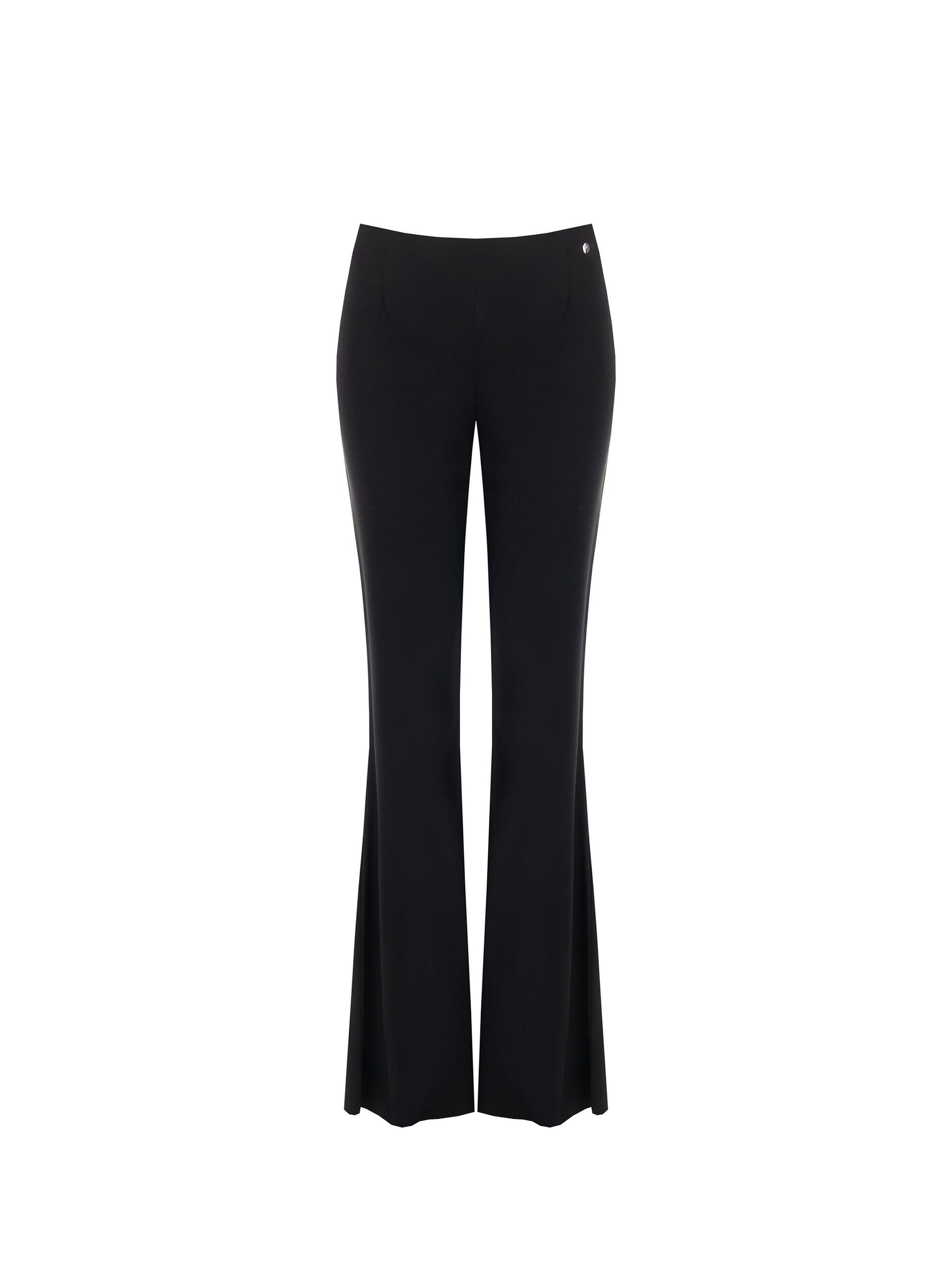 Pantaloni A Zampa In Jersey Con Elastico In Vita Rinascimento