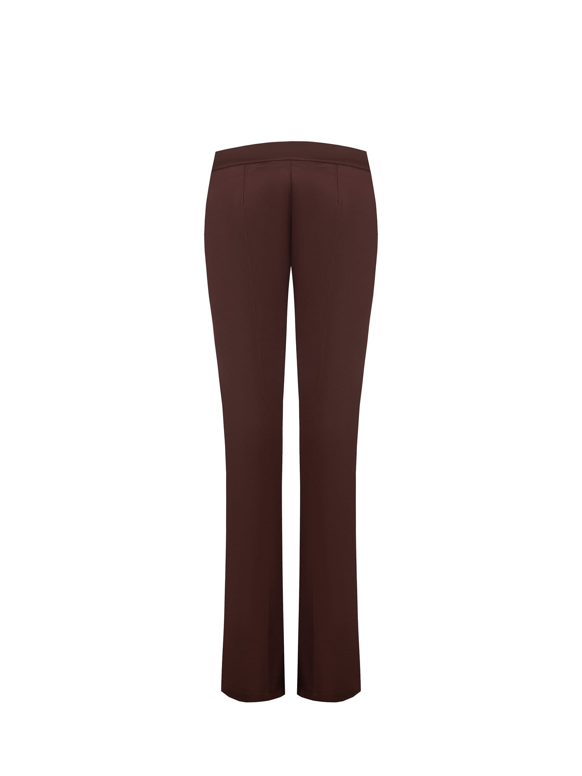 Pantaloni Dritti In Misto Cotone Con Zip Laterale Rinascimento
