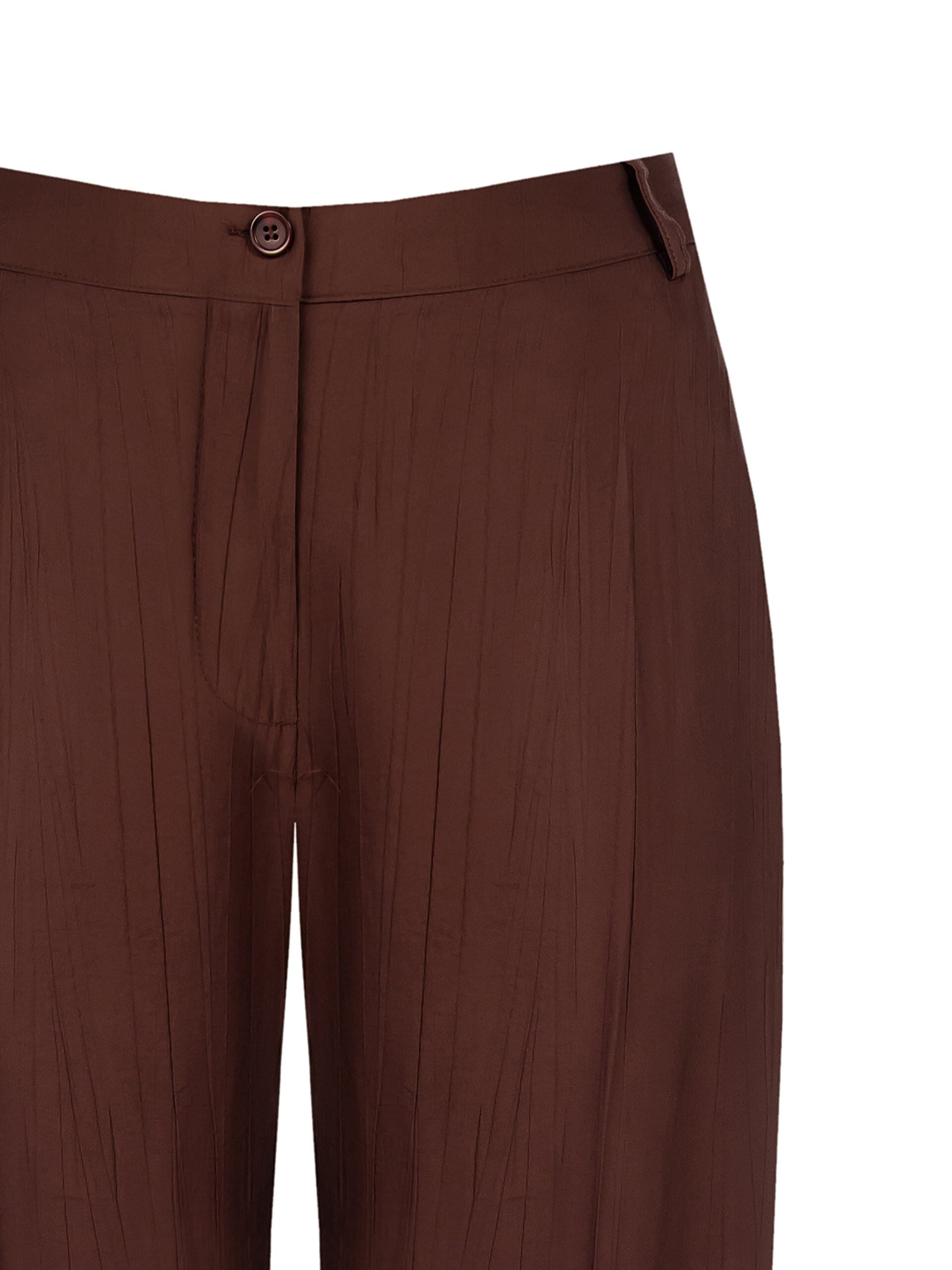 Pantalon de palais en viscose mélangée légèrement froissé Rinascimento Curvy