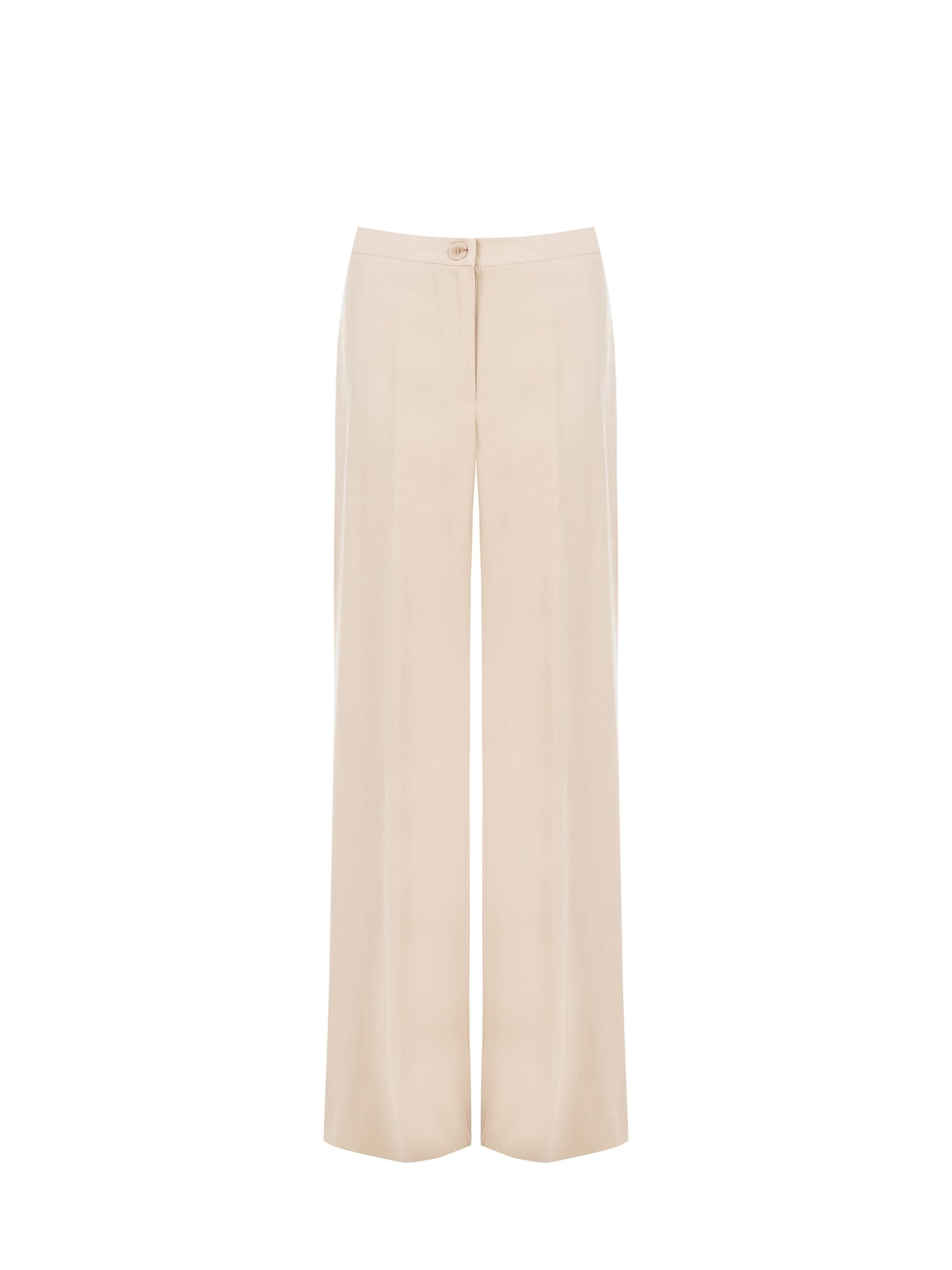 Pocketless Viscose Mix Palazzo Trousers Rinascimento