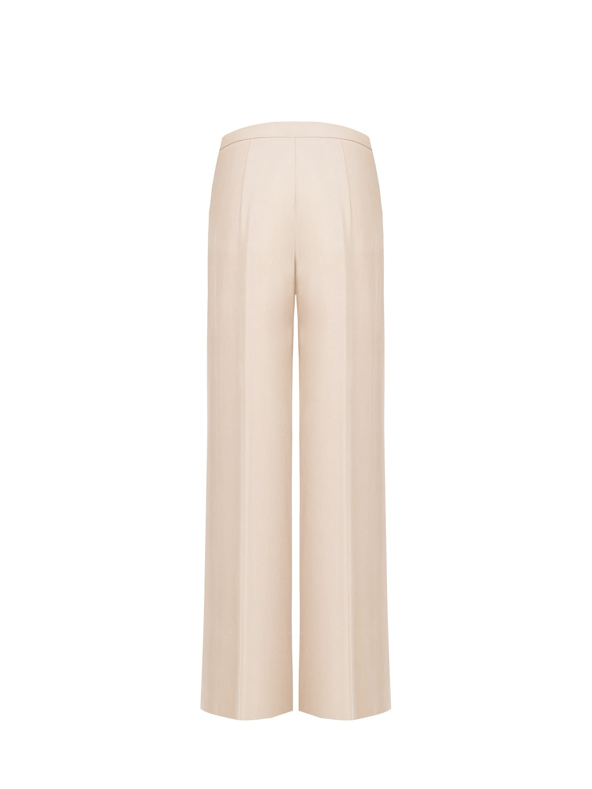 Pocketless Viscose Mix Palazzo Trousers Rinascimento