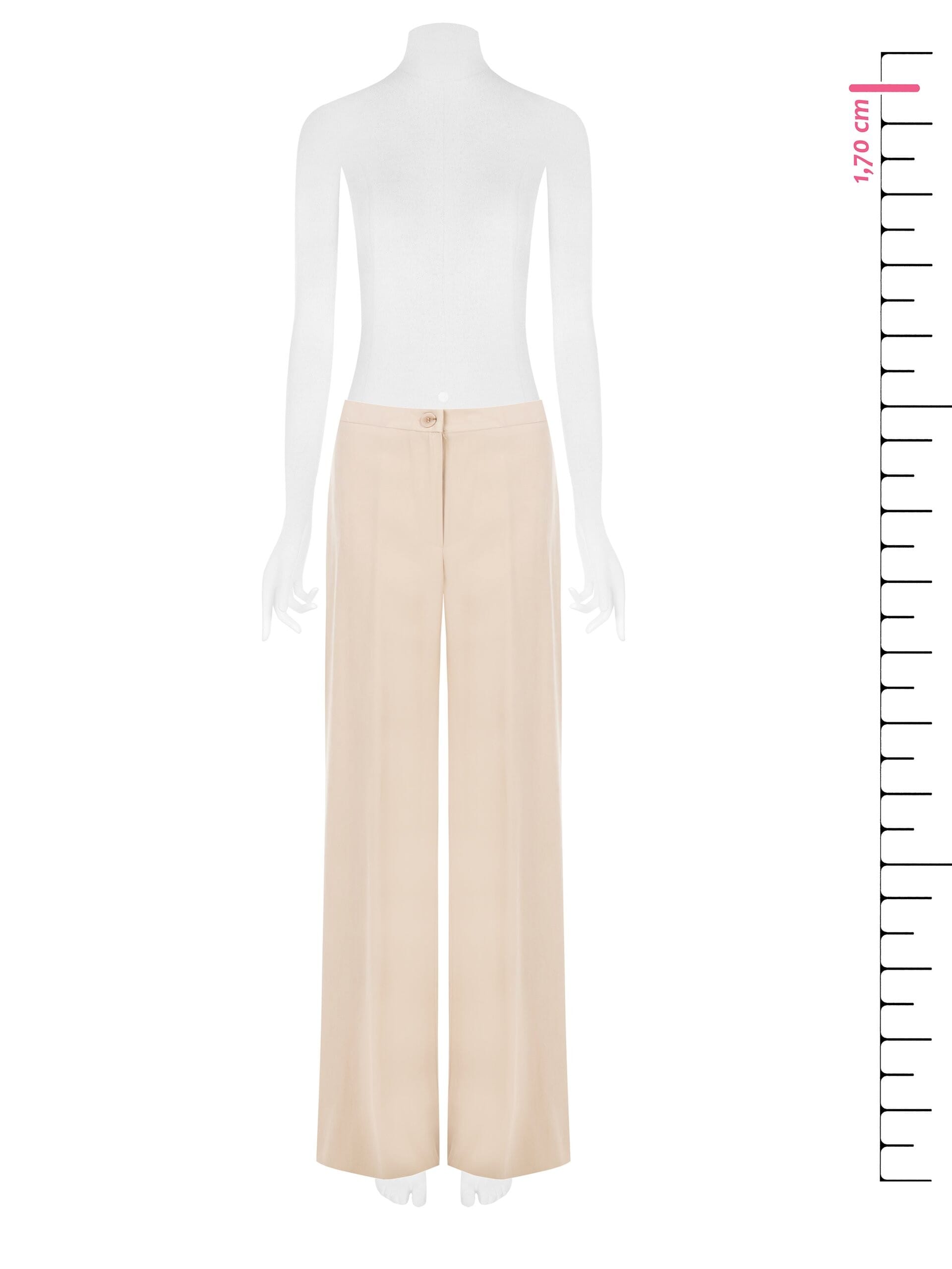 Pocketless Viscose Mix Palazzo Trousers Rinascimento