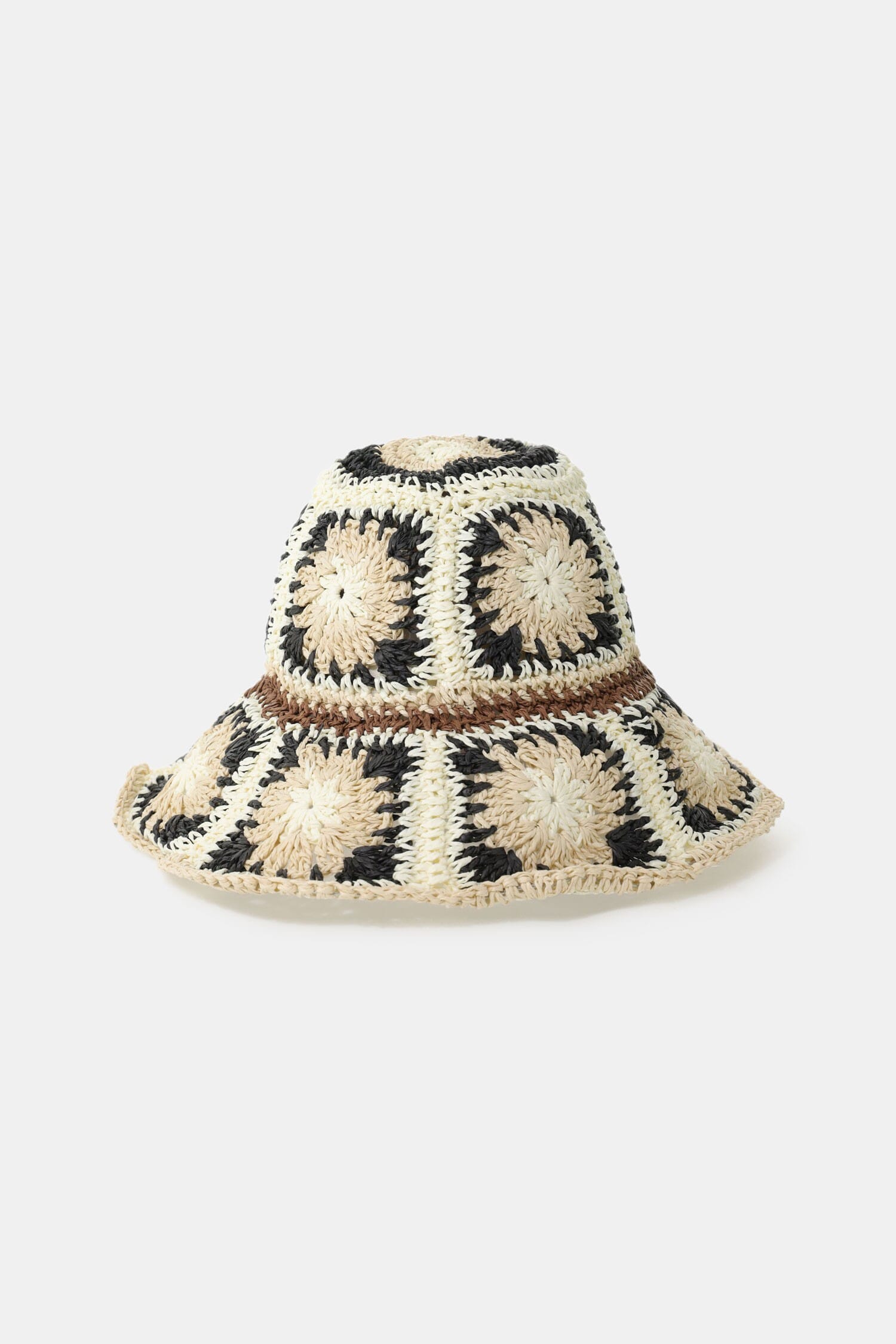 Cappello All'uncinetto Stile Patchwork A Tesa Larga Please