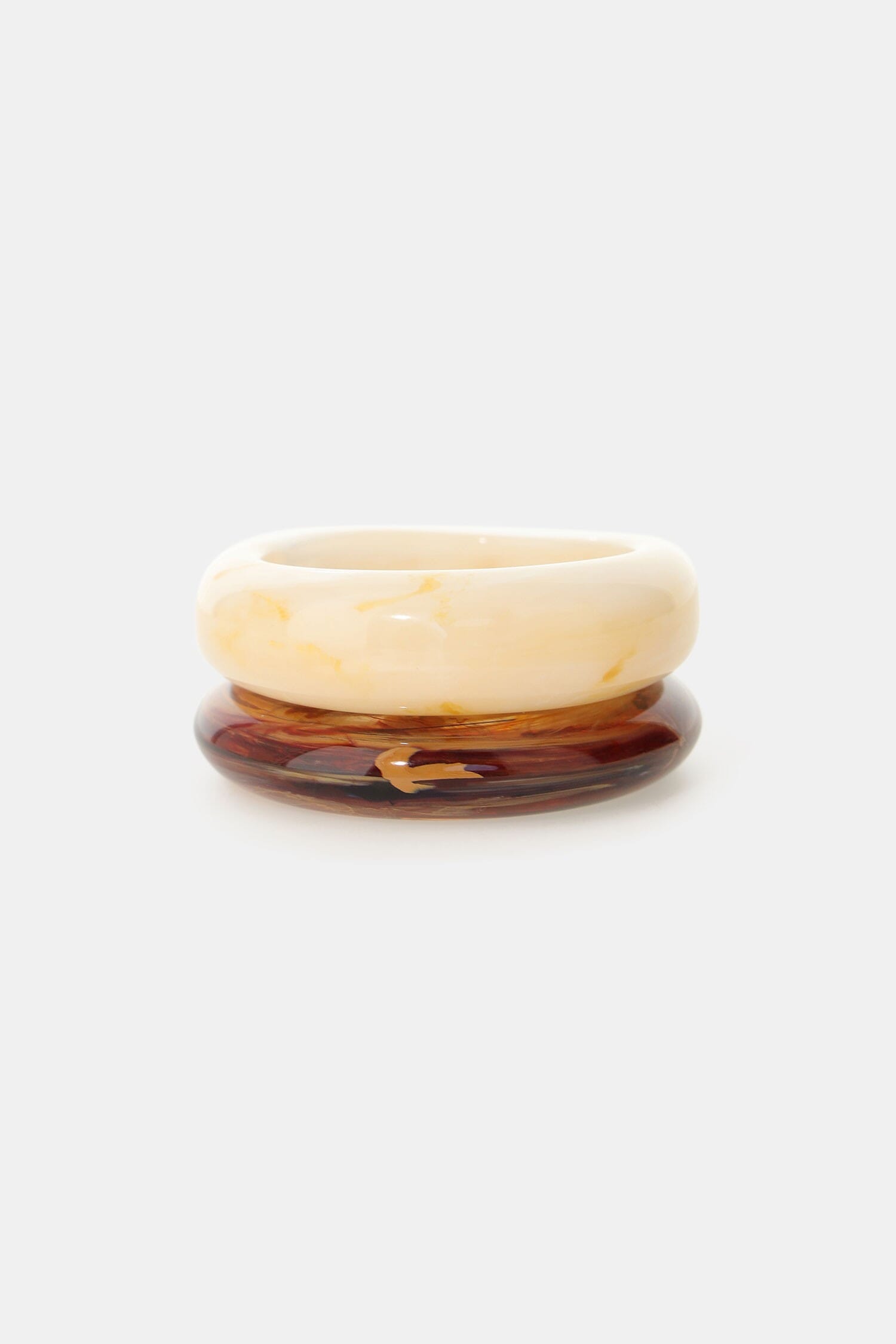 Jeu de bracelets rigides Double effet marbré Dixie
