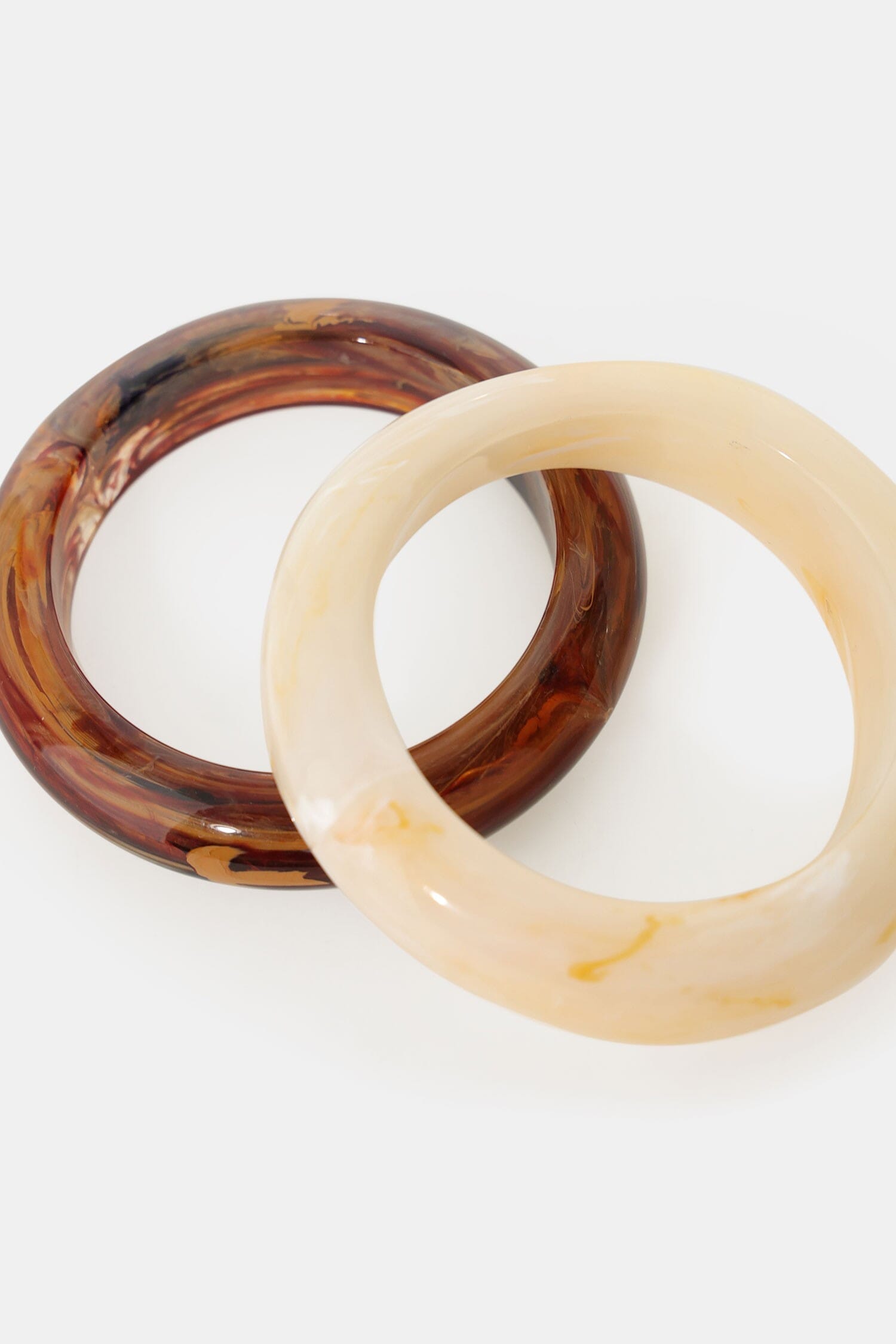 Jeu de bracelets rigides Double effet marbré Dixie
