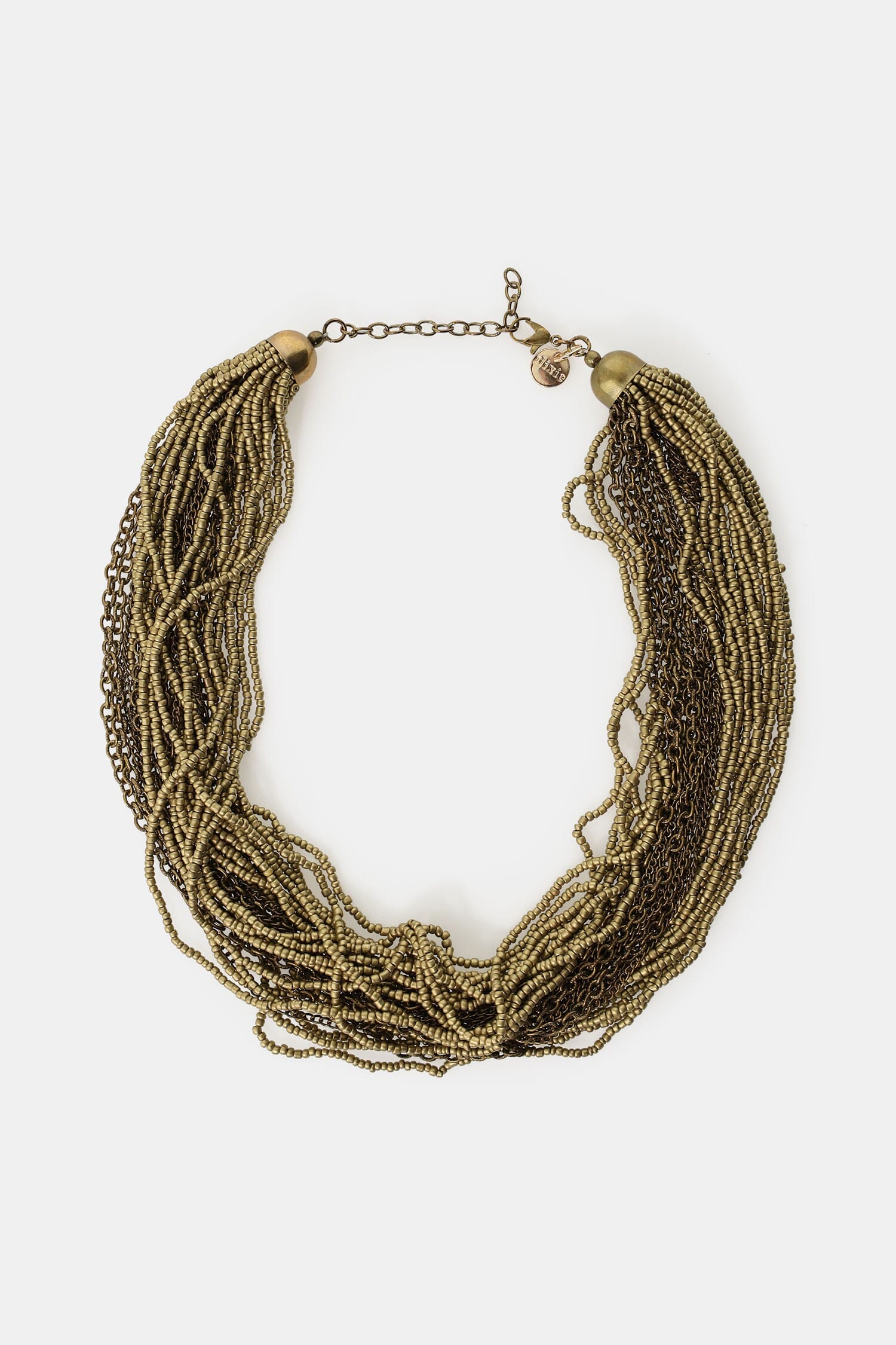 Collana Girocollo Multifilo Con Microperle E Catene Dixie