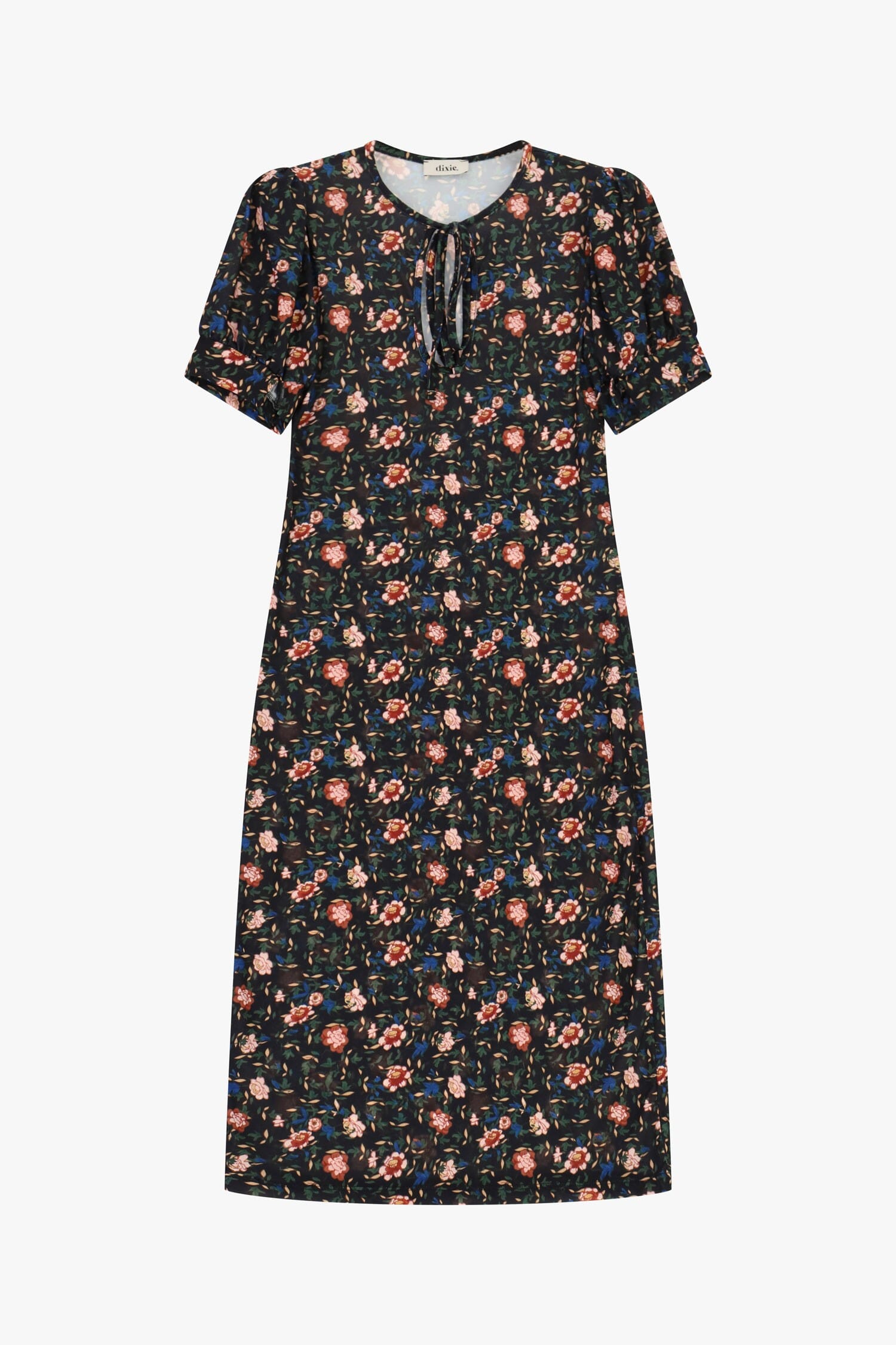 Abito Midi Fantasia Floreale Con Scollo A V Dixie